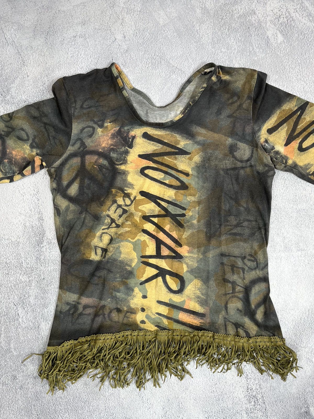 Vintage Vintage Y2K Japanese No War long sleeve blouse tee Size L / US 10 / IT 46 - 7 Thumbnail