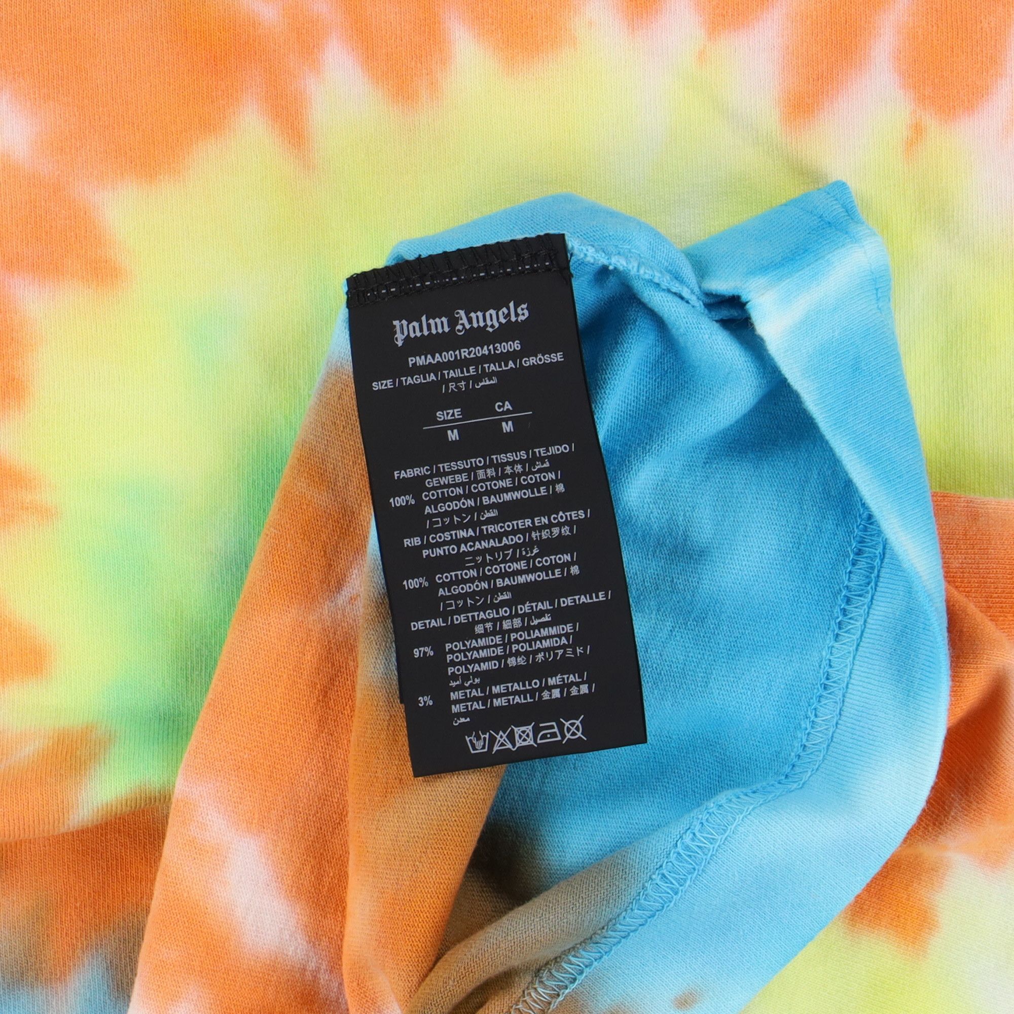 Palm Angels Multicolour Tie Dye Logo T-Shirt Size US M / EU 48-50 / 2 - 6 Thumbnail