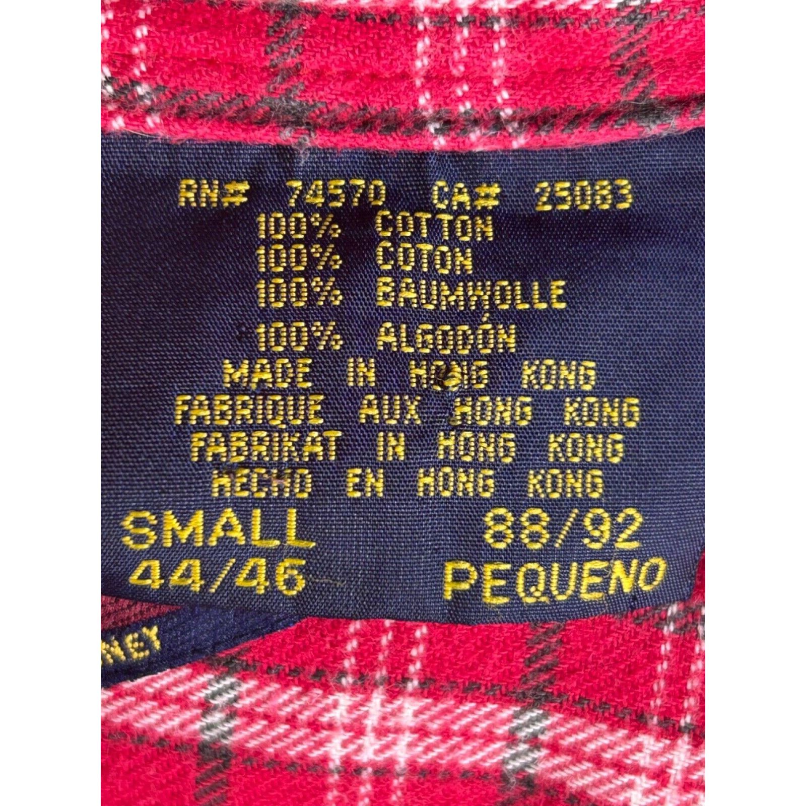 Disney Disney 101 Dalmatians Plaid Flannel Shirt Small Cotton VTG Size US S / EU 44-46 / 1 - 10 Thumbnail