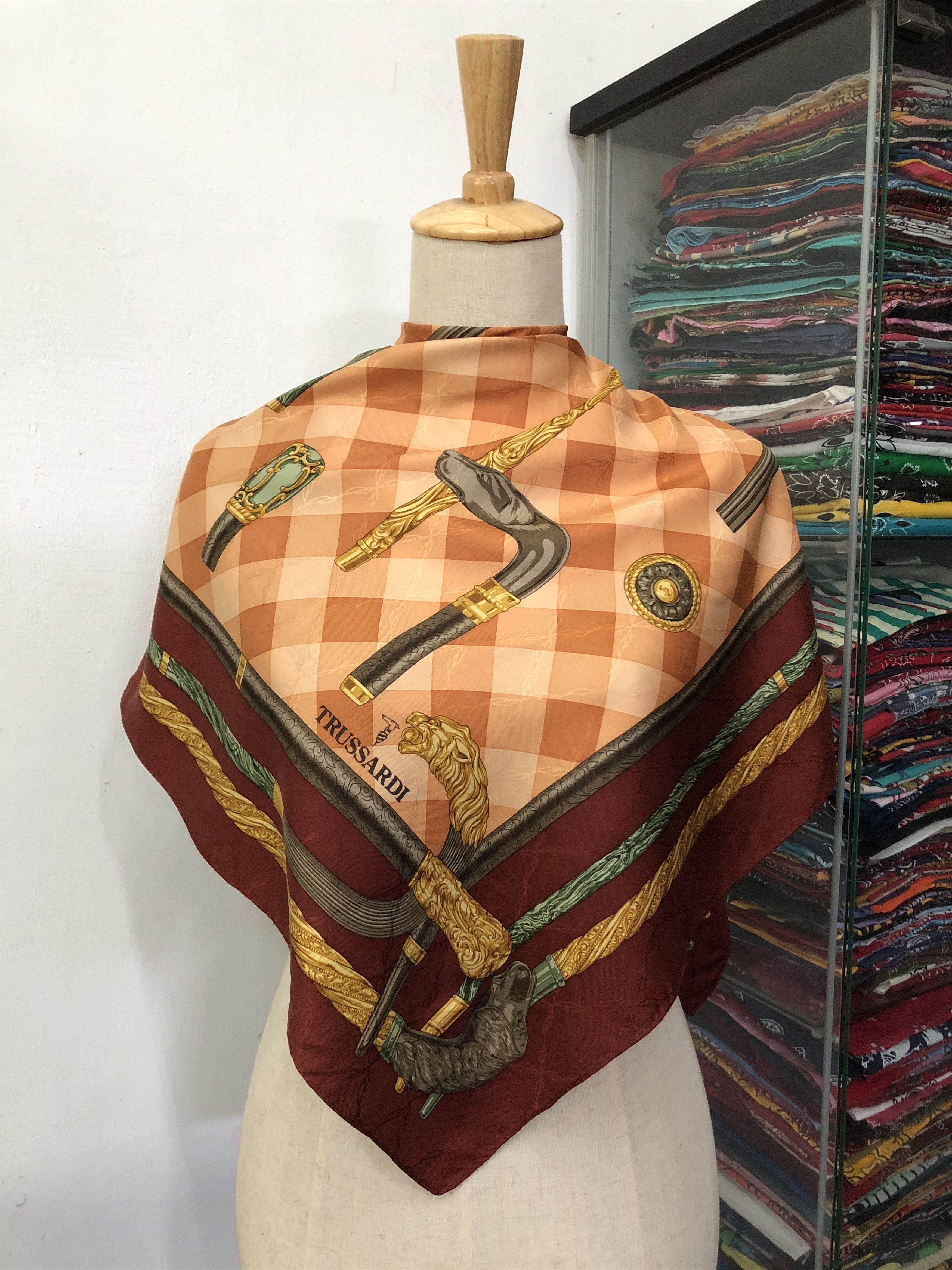 Trussardi Vintage Trussardi Silk Scarf Size ONE SIZE - 1 Thumbnail