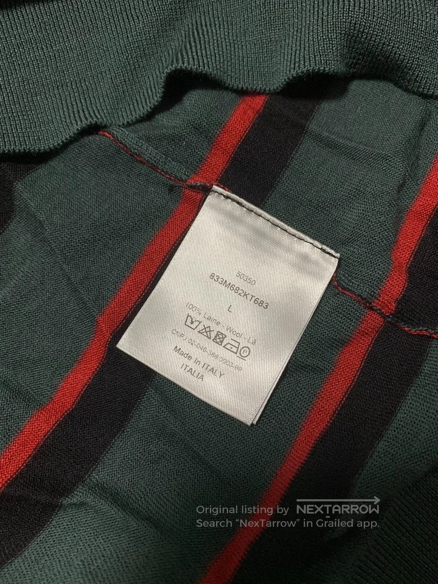 Dior Dior Striped Bee Embroidery Wool Sweater. Size US L / EU 52-54 / 3 - 4 Thumbnail