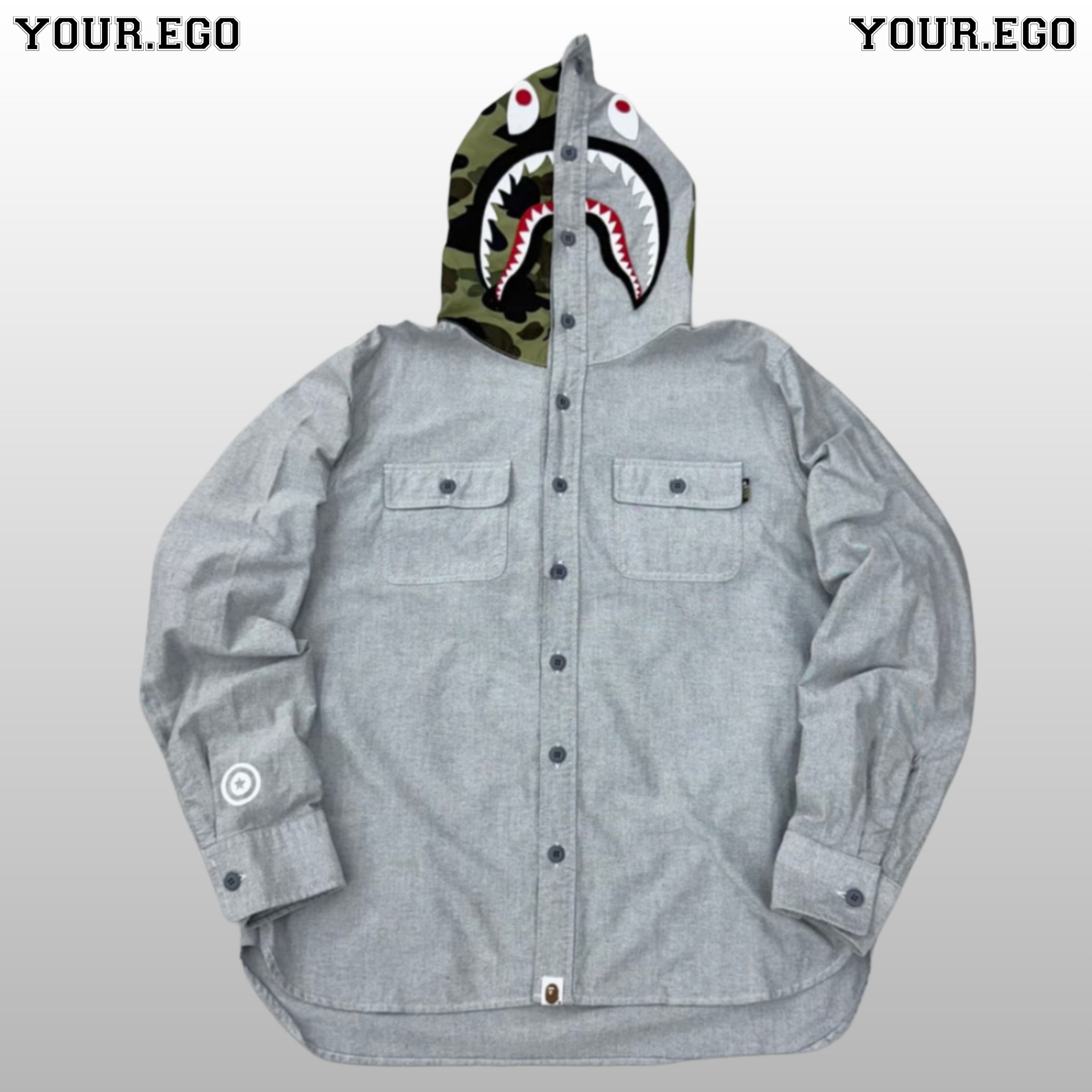 Bape Best Deals 🍻 Bape Chambray Hoodie Shirt Size US S / EU 44-46 / 1 - 1 Thumbnail
