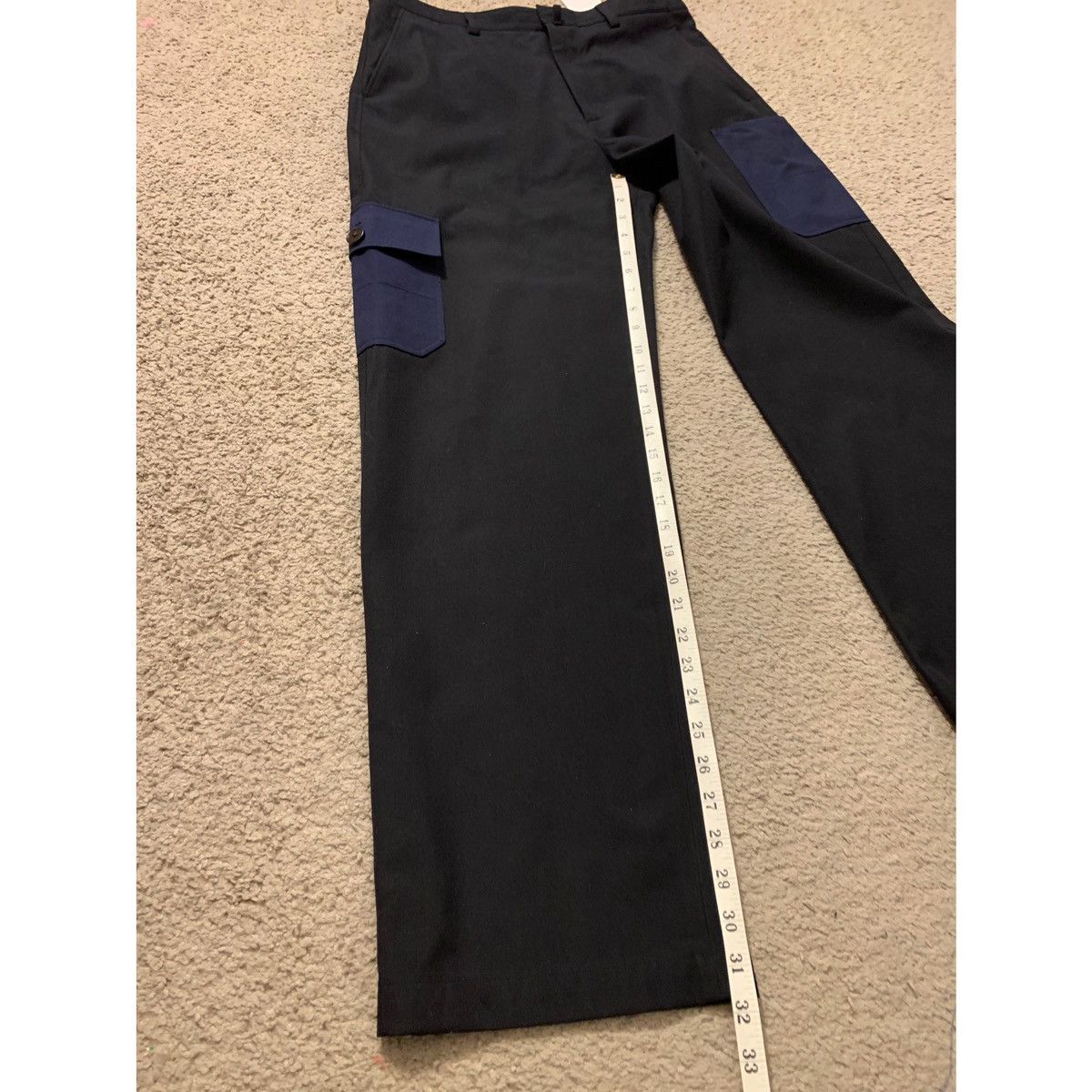 Theory THEORY PROJECT NAVY WIDE LEG CARGO PANTS Size US 32 / EU 48 - 10 Thumbnail
