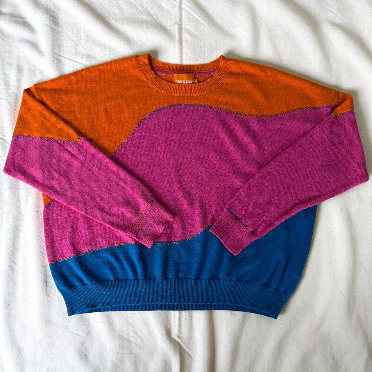 Other WISPR Abstract Colorblock Knit Sweater | Scandi Pullover Size M / US 6-8 / IT 42-44 - 2 Thumbnail
