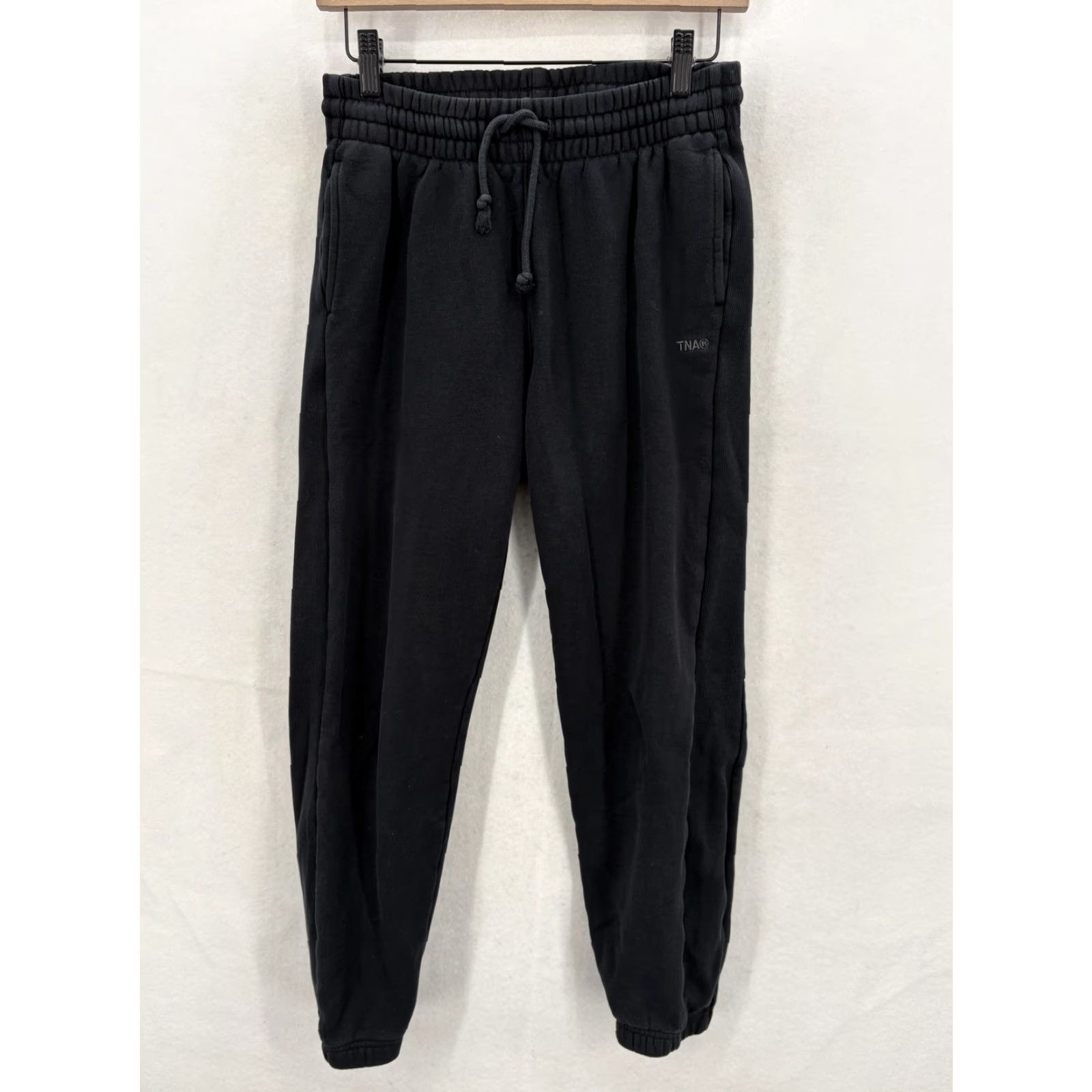 TNA Tna Sweatfleece Pants Womens XS Black Cozy Fleece Boyfriend Jogger Sweatpants Size 26" / US 2 / IT 38 - 2 Thumbnail
