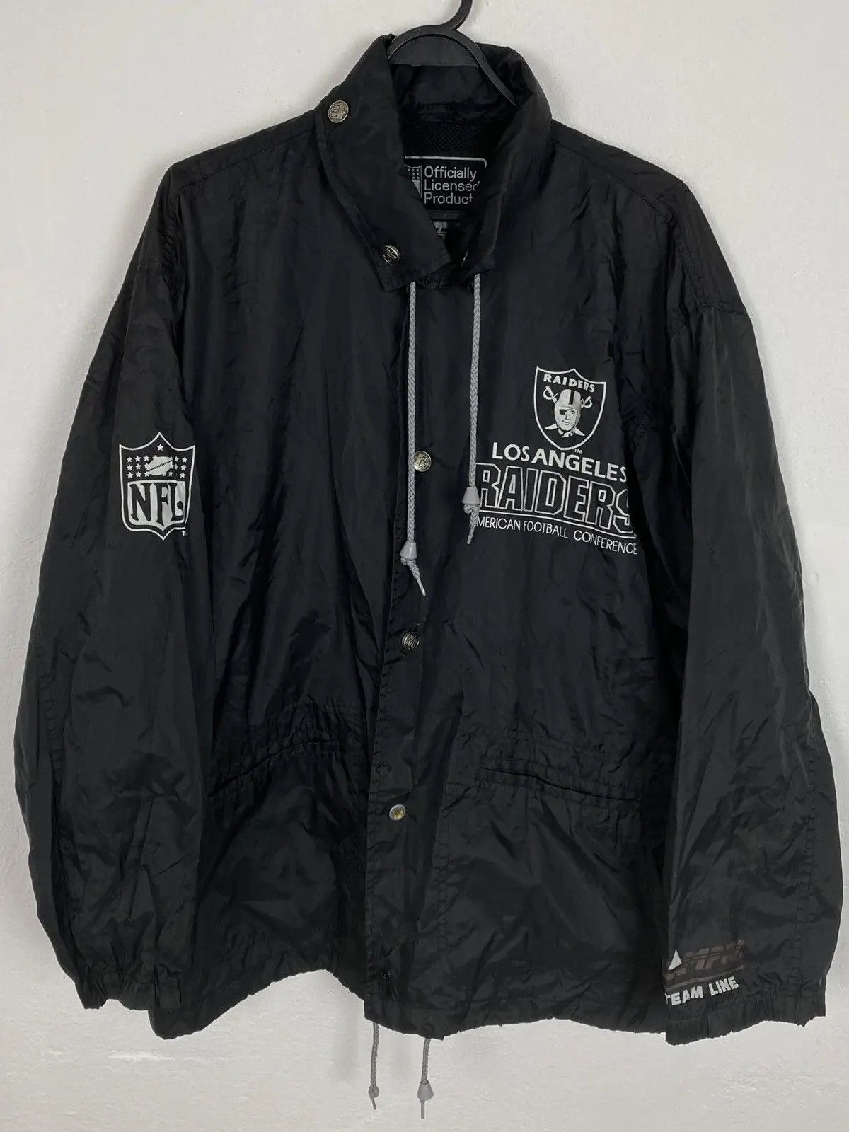 NFL 90s Vintage Los Angeles Raiders Lightweight Button Up Jacket Size US S / EU 44-46 / 1 - 2 Thumbnail
