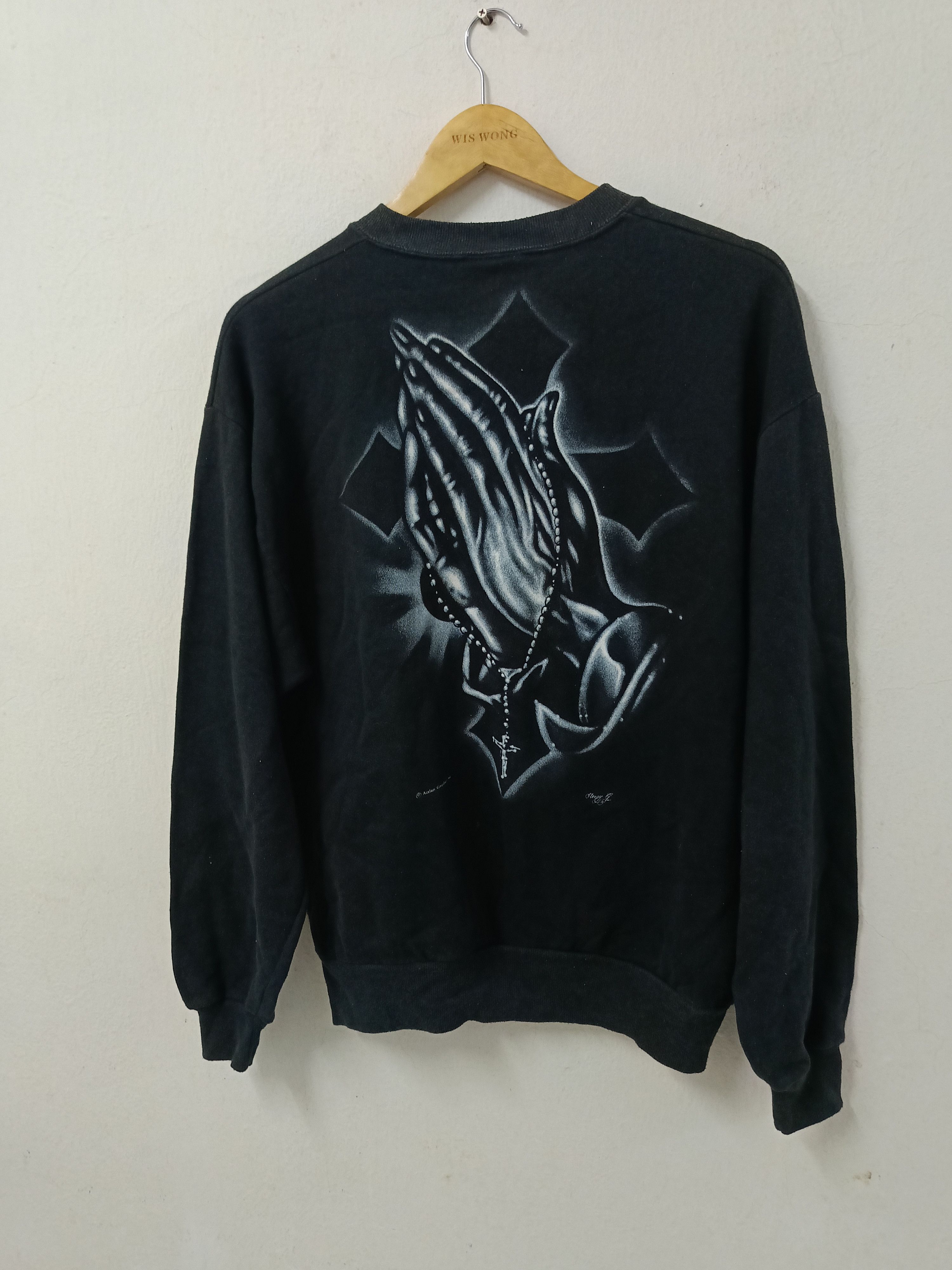 Vintage Drake Praying Hand Vtg crew neck Size US M / EU 48-50 / 2 - 1 Thumbnail