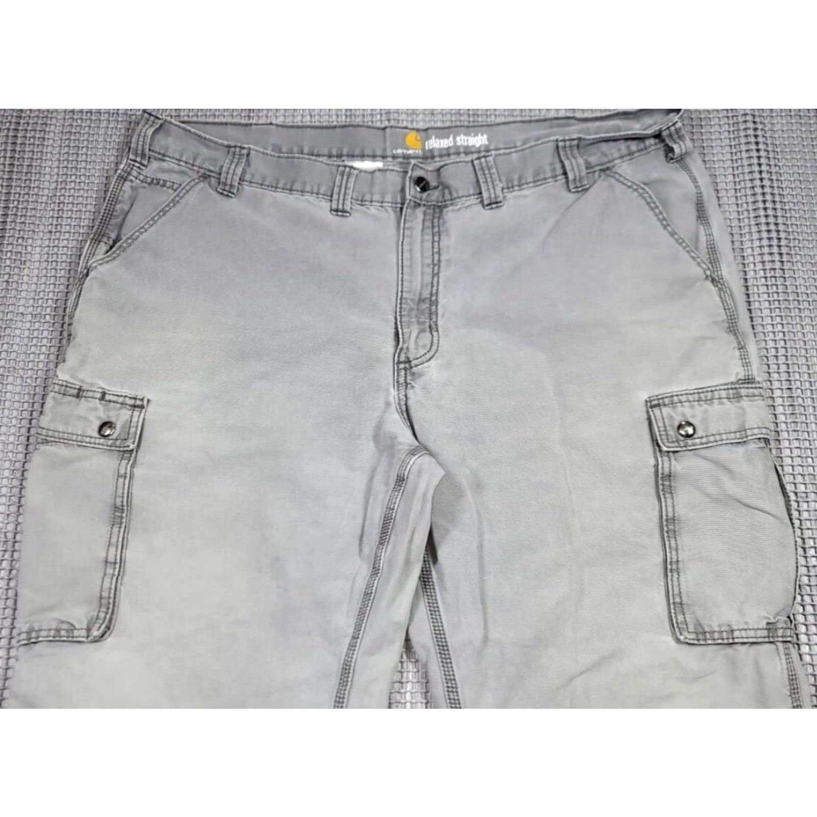 Carhartt Carhartt Relaxed Fit Gray Cargo Pants 44x29 Cargo Pants Mens Gray 90s Workwear Carhartt Cargo Pants Size US 44 / EU 60 - 3 Thumbnail