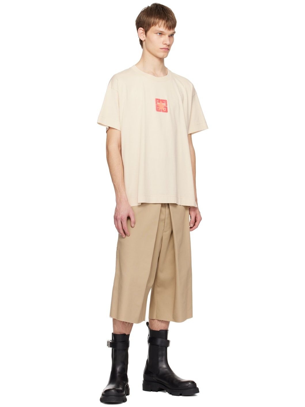 Givenchy o1srvl11e0225 4G Stars T-Shirt in Light Beige Size US XL / EU 56 / 4 - 6 Thumbnail