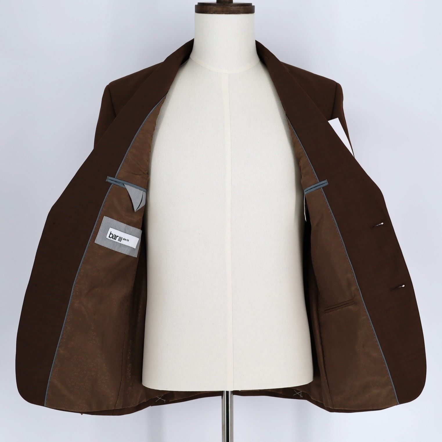 Bar III Bar III Men's Rust Brown Wool-Blend Slim Suit Jacket 38S Size 38S - 9 Thumbnail