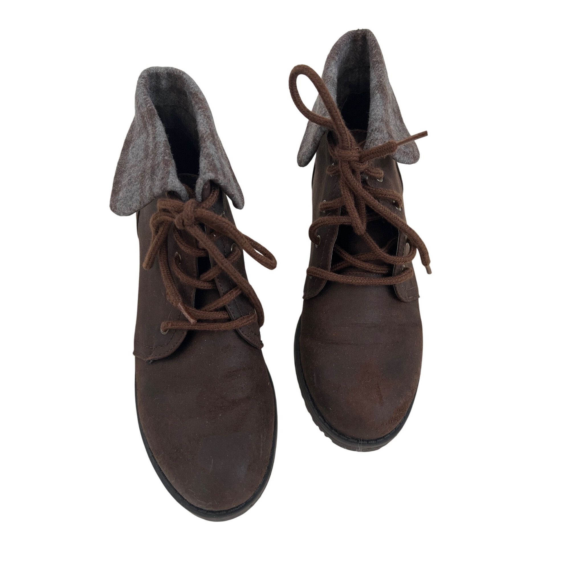 Other Cliffs By White Mountain Brown Ankle Booties With Fold-Over Size US 7.5 / IT 37.5 - 2 Thumbnail