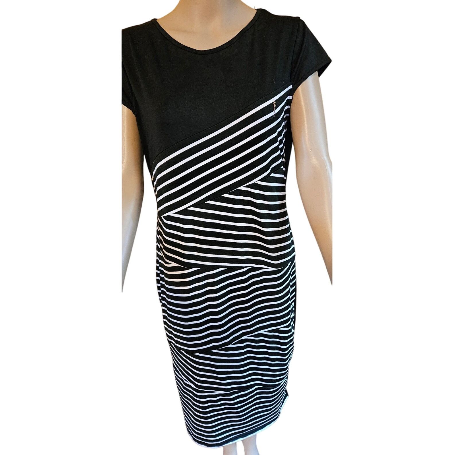 & Other Stories Slimming Black & White Geometric Design Dress ~ Slimming Size XL / US 12-14 / IT 48-50 - 1 Thumbnail