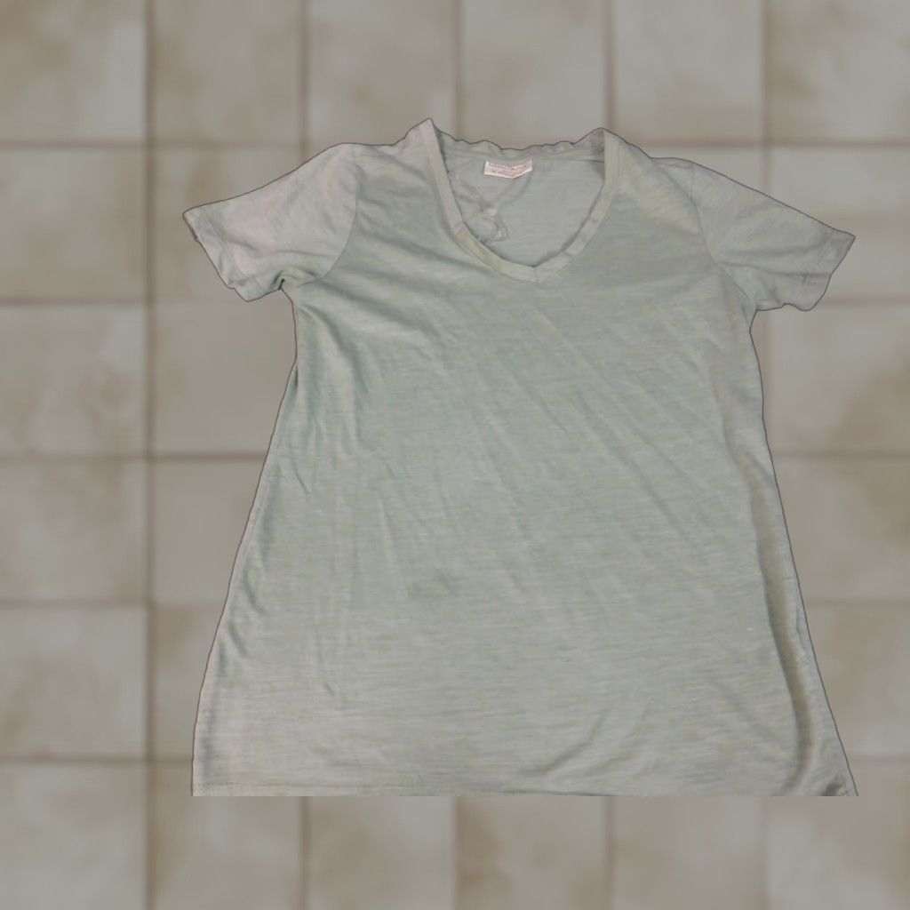 Vintage Bobbie Brooks Blouse Green Crew Neck Short Sleeve Pullover Medium Women’s Regular Stretch Basic Casual Size M / US 6-8 / IT 42-44 - 1 Thumbnail