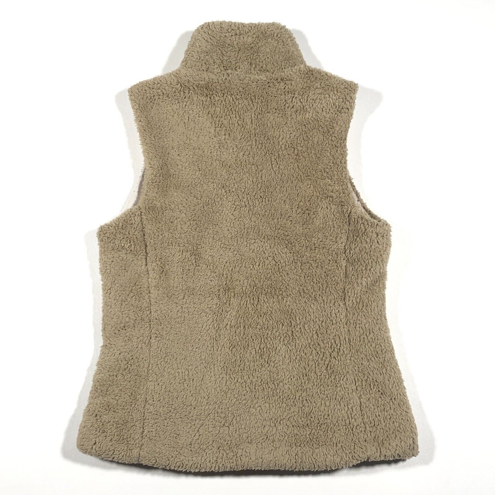 Patagonia Womens Los Gatos Tan Khaki Sherpa Vest Size Medium