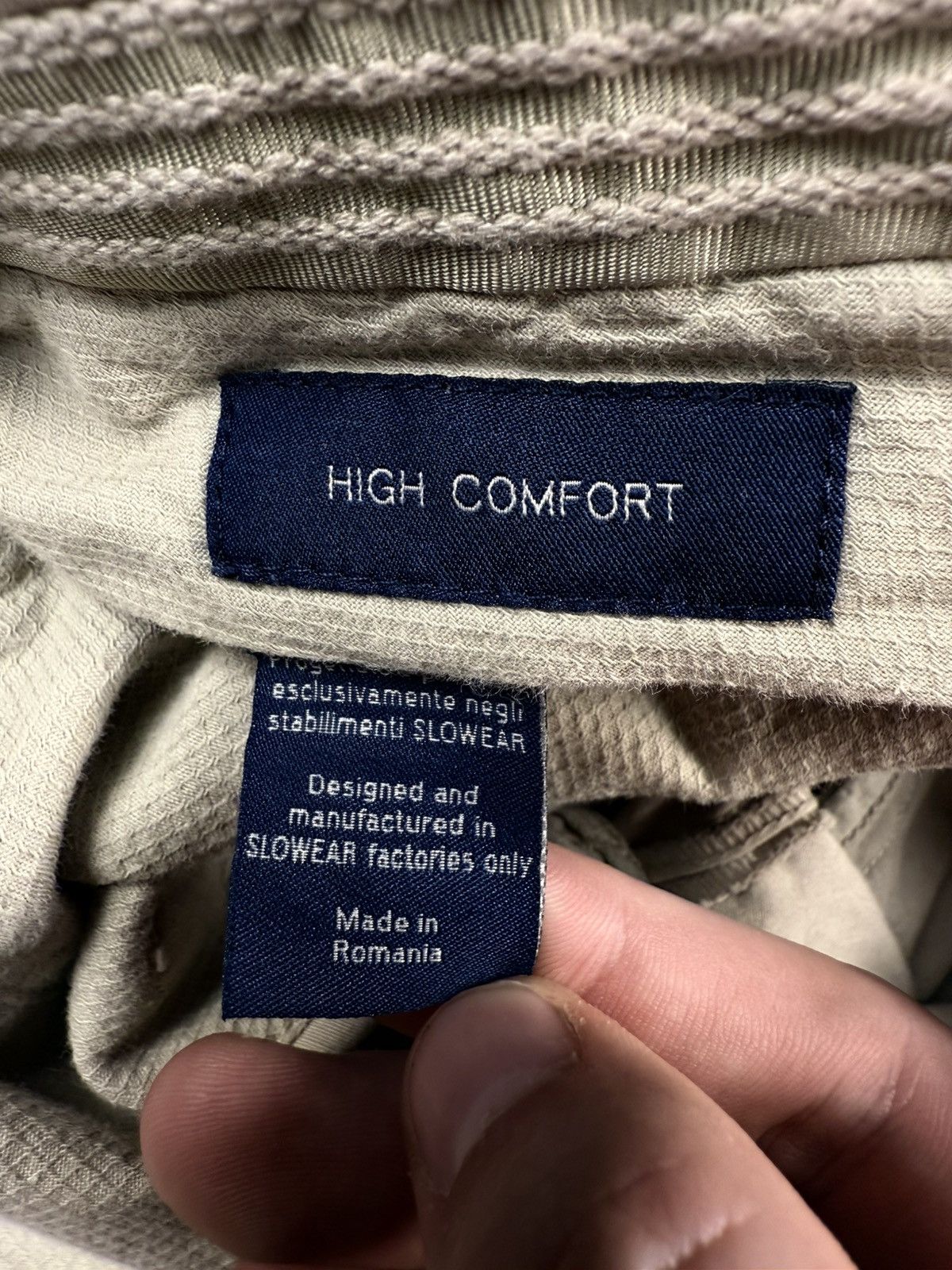 Incotex Incotex Slim Fit Beige Chinos Cotton Elastane Size 50 Size US 34 / EU 50 - 6 Thumbnail