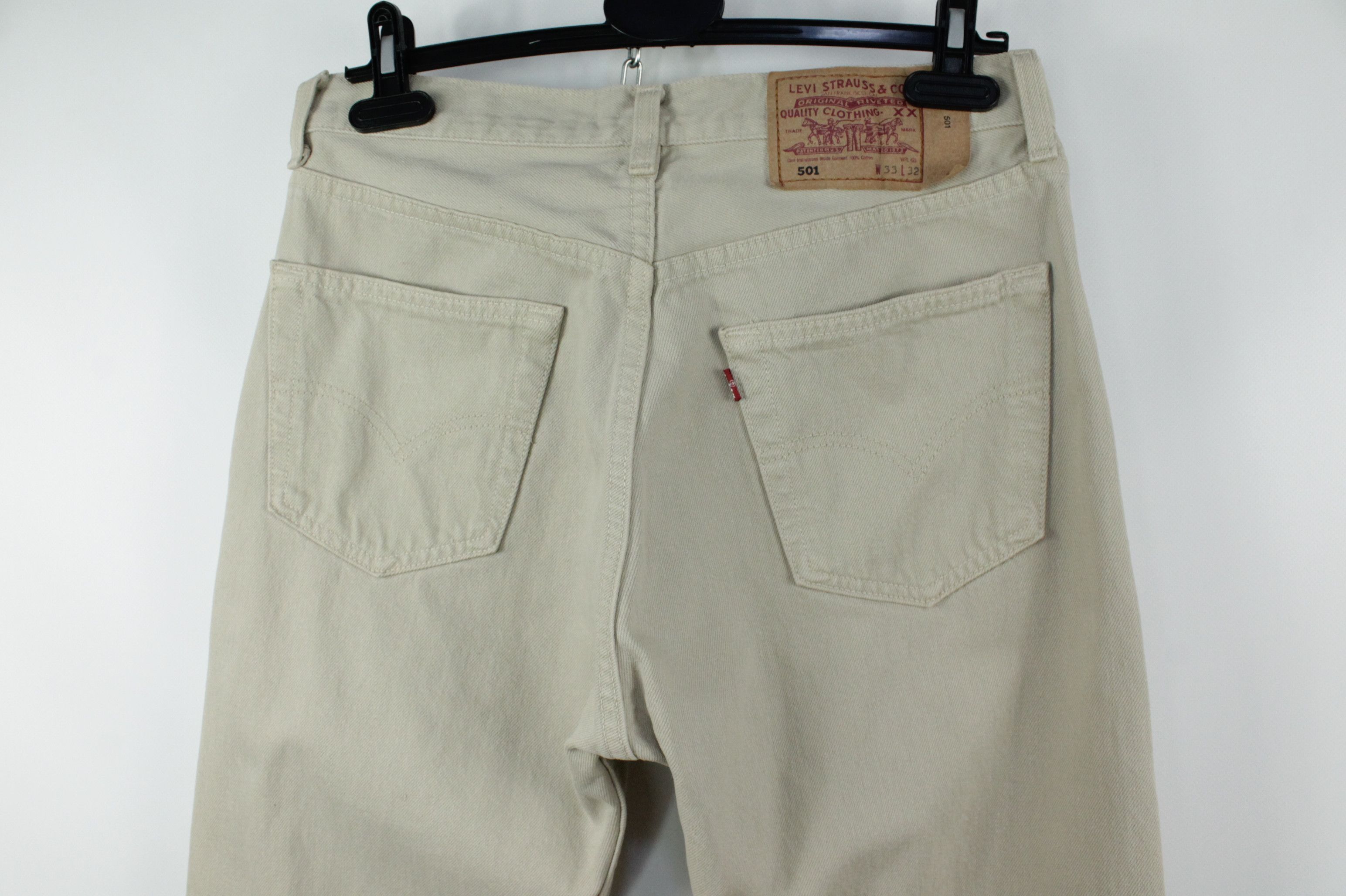 Levi's Vintage Levi's 501 Beige Denim Made In USA Men's Jeans Size US 33 - 7 Thumbnail