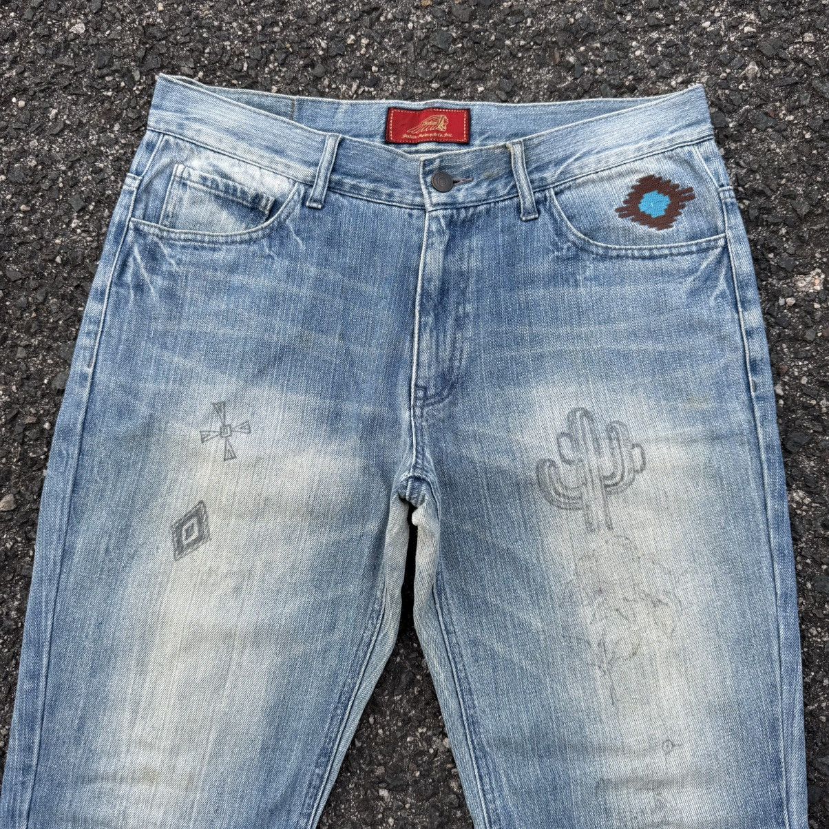 Indian Motorcycle Indian motorcyle jean denim Light wash faded pants Size US 34 / EU 50 - 4 Thumbnail
