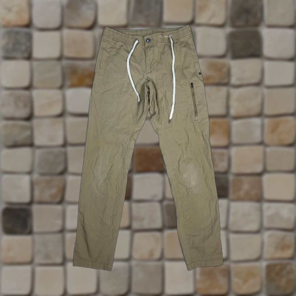 Vuori Vuori Ripstop Climber Pants Mens 30 Brown Cotton Low Rise Drawstring Tapered Leg Size US 31 - 1 Thumbnail