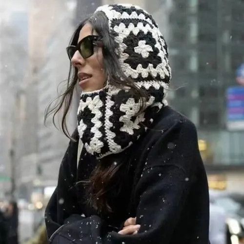 Japanese Brand Soft Crochet Balaclava Warmer Hat Size ONE SIZE - 2 Thumbnail