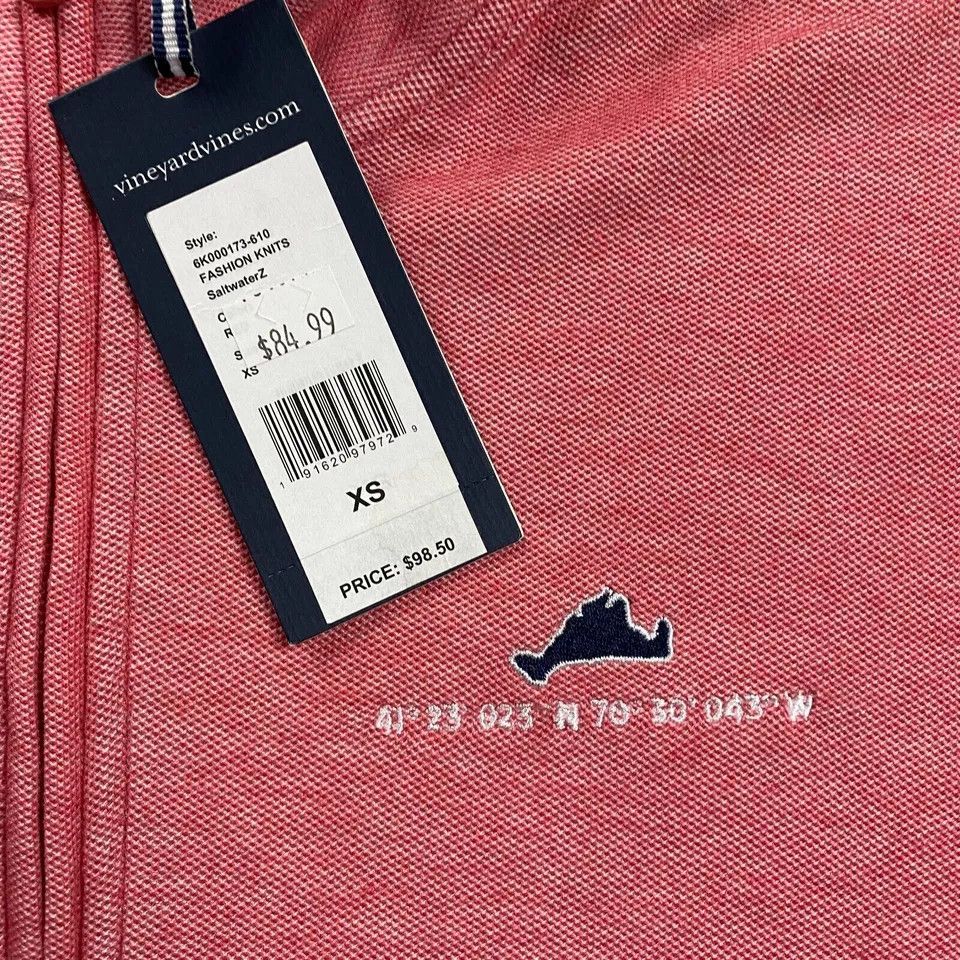 Vineyard Vines Vineyard Vines 1/4 Zip Pullover XS Pima Cotton Mens NWD Size US XS / EU 42 / 0 - 2 Thumbnail