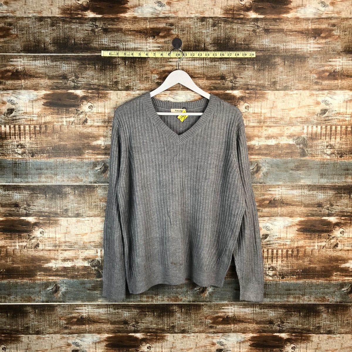 Homespun Knitwear × Japanese Brand Freude Grey Knitwear #A1792 Size US L / EU 52-54 / 3 - 1 Thumbnail