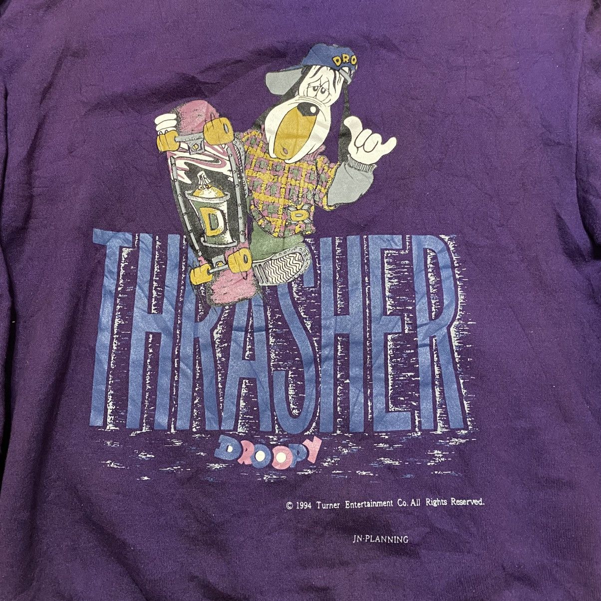 Vintage Vintage 94 Thrasher x Droopy Skate Animated Cartoon Hoodie Size US M / EU 48-50 / 2 - 3 Thumbnail