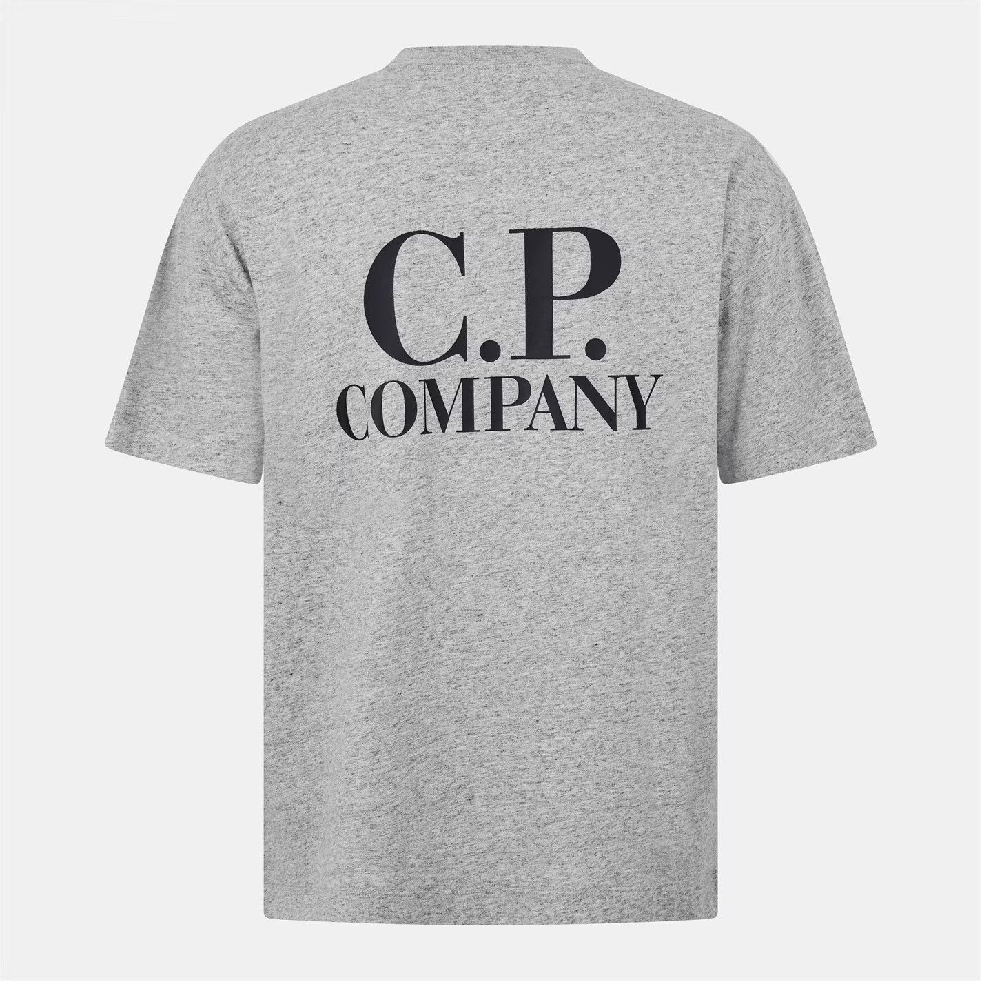 C.P. Company o1g2r1mq0426 Double Logo T-Shirt in Grey Size US L / EU 52-54 / 3 - 2 Thumbnail