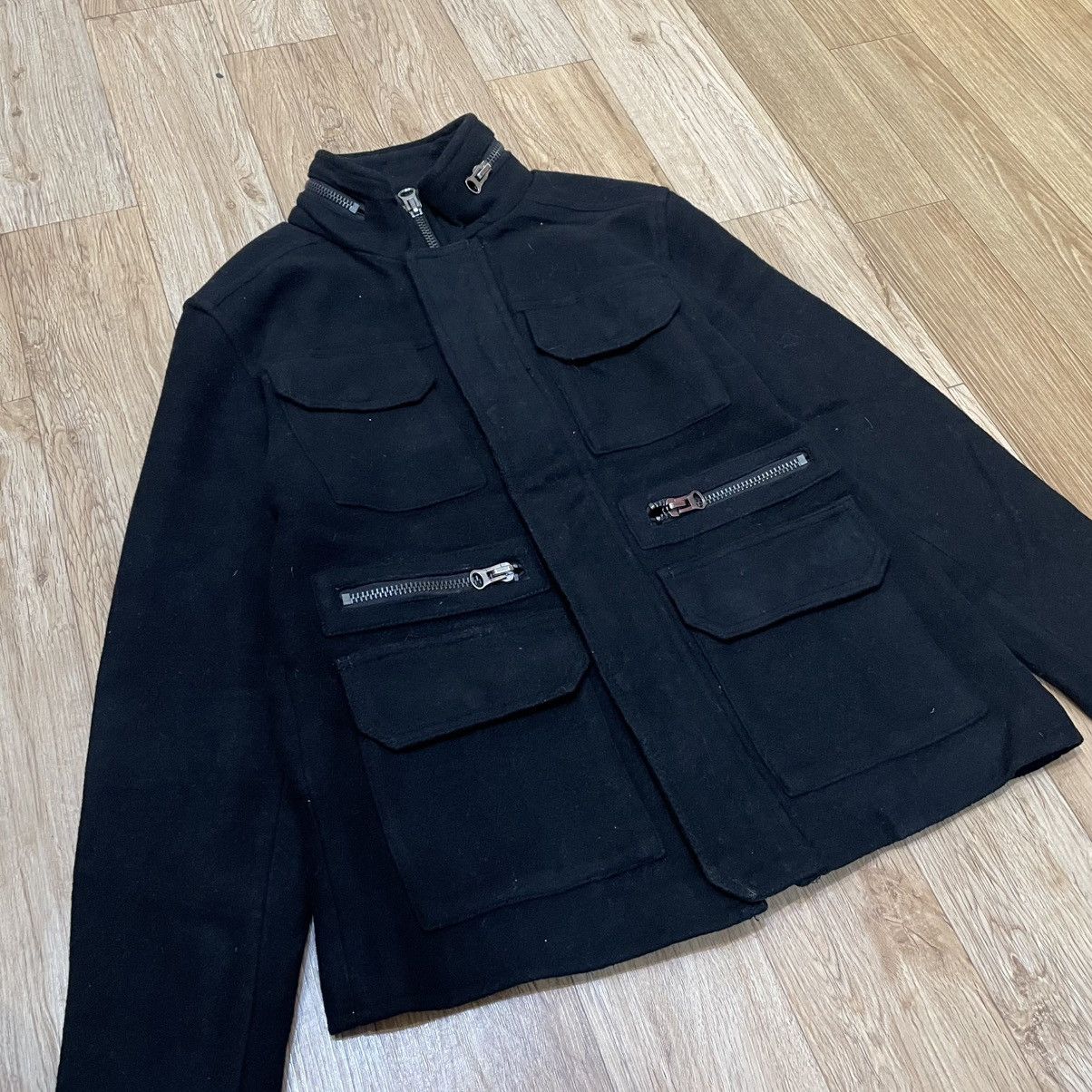 291295=Homme 201295 LABO Black Wool Multi Pocket Field Jacket Size 44 Size US S / EU 44-46 / 1 - 2 Thumbnail