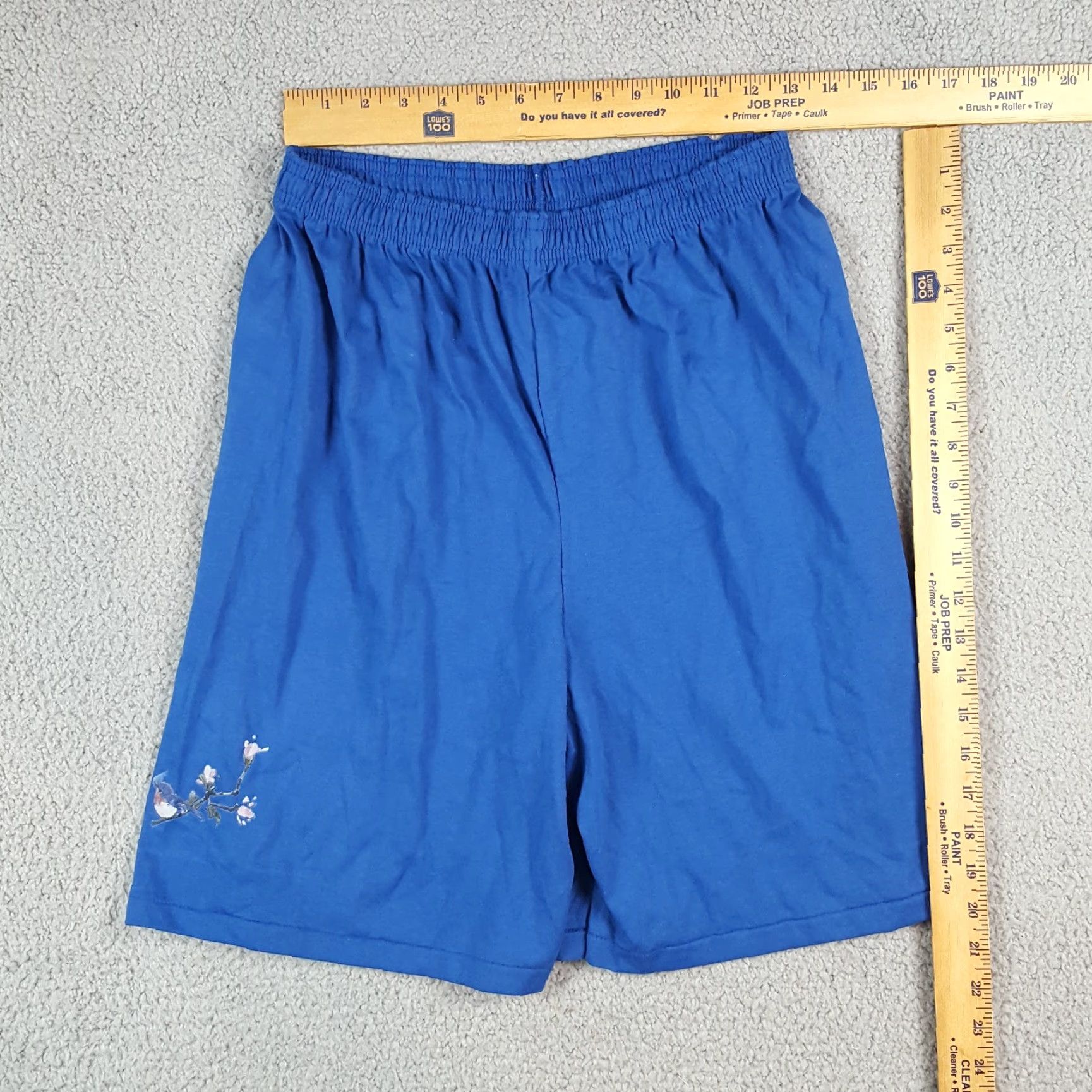 Vintage Vintage 80s Blue Bird Flower Nature Sz XL Relaxed Stretch Paperbag Lounge Shorts Size 40" / US 18 - 7 Thumbnail