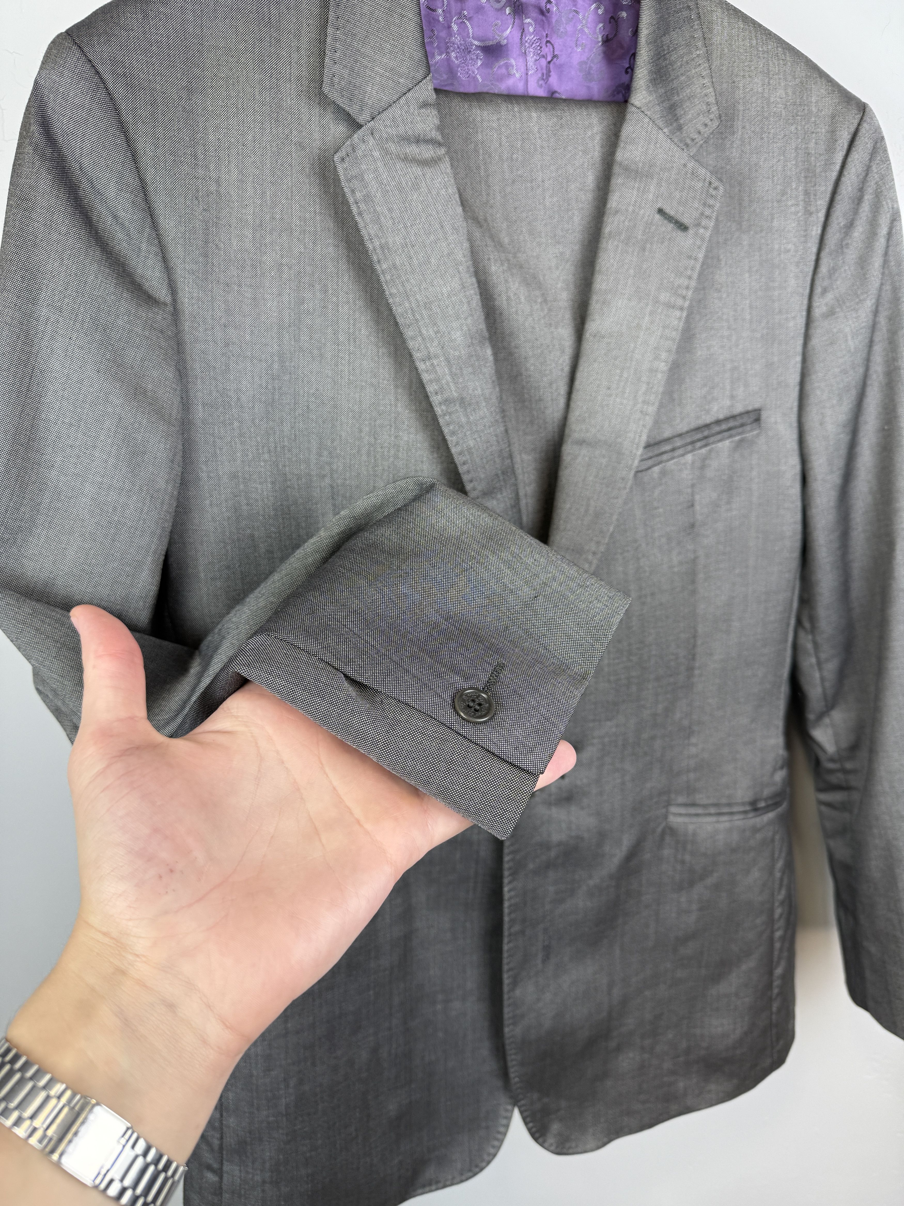 Ted Baker Ted Baker Pashion Wool Suit 2 Piece Grey One Button Size 40R - 13 Thumbnail
