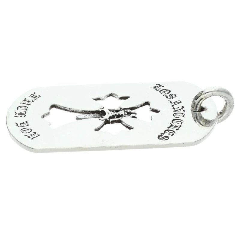 Chrome Hearts CHROME HEARTS CUT OUT CROSS DAGGER LA FUCK YOU DOG TAG Size ONE SIZE - 4 Thumbnail