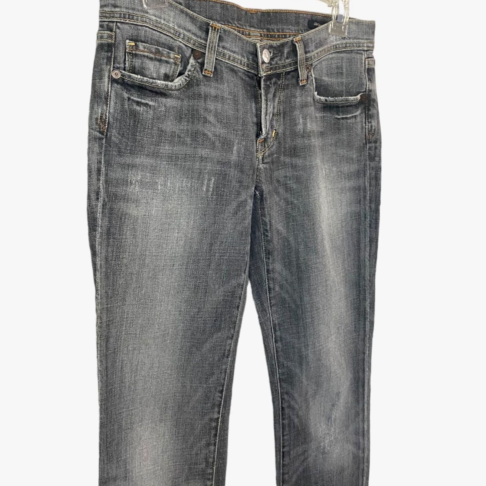 Citizens Of Humanity VINTAGE Citizens Of Humanity Venetian Slim-Straight Denim Jeans Gray Low-Rise Womens 27 Size 27" / US 4 / IT 40 - 4 Thumbnail