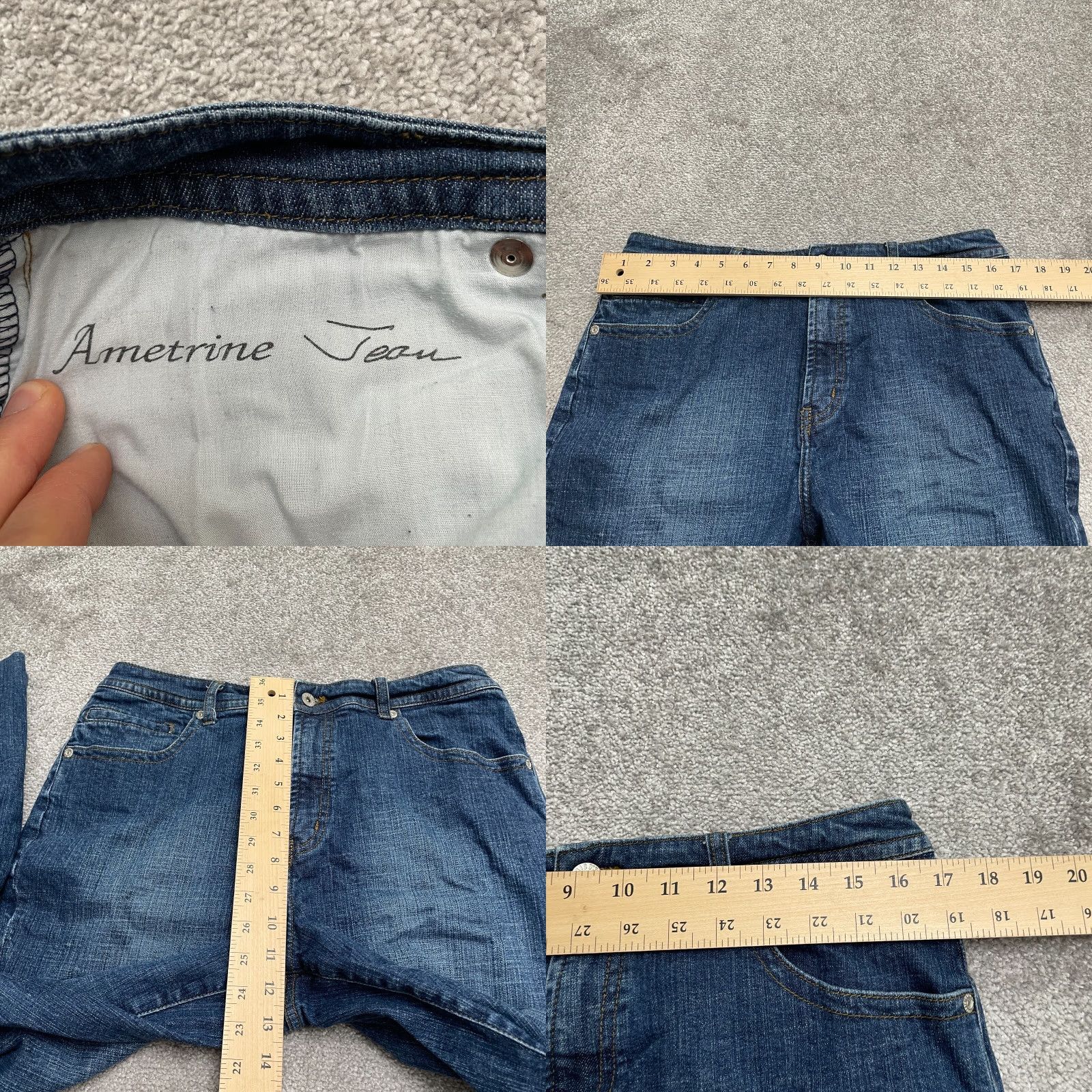 Vintage Chico's Jeans Blue Denim Straight 34x26 Womens Regular 12 High Rise 5-Pocket Cotton Blend Casual Vintage No N/A Size 34" / US 12 / IT 48 - 8 Thumbnail