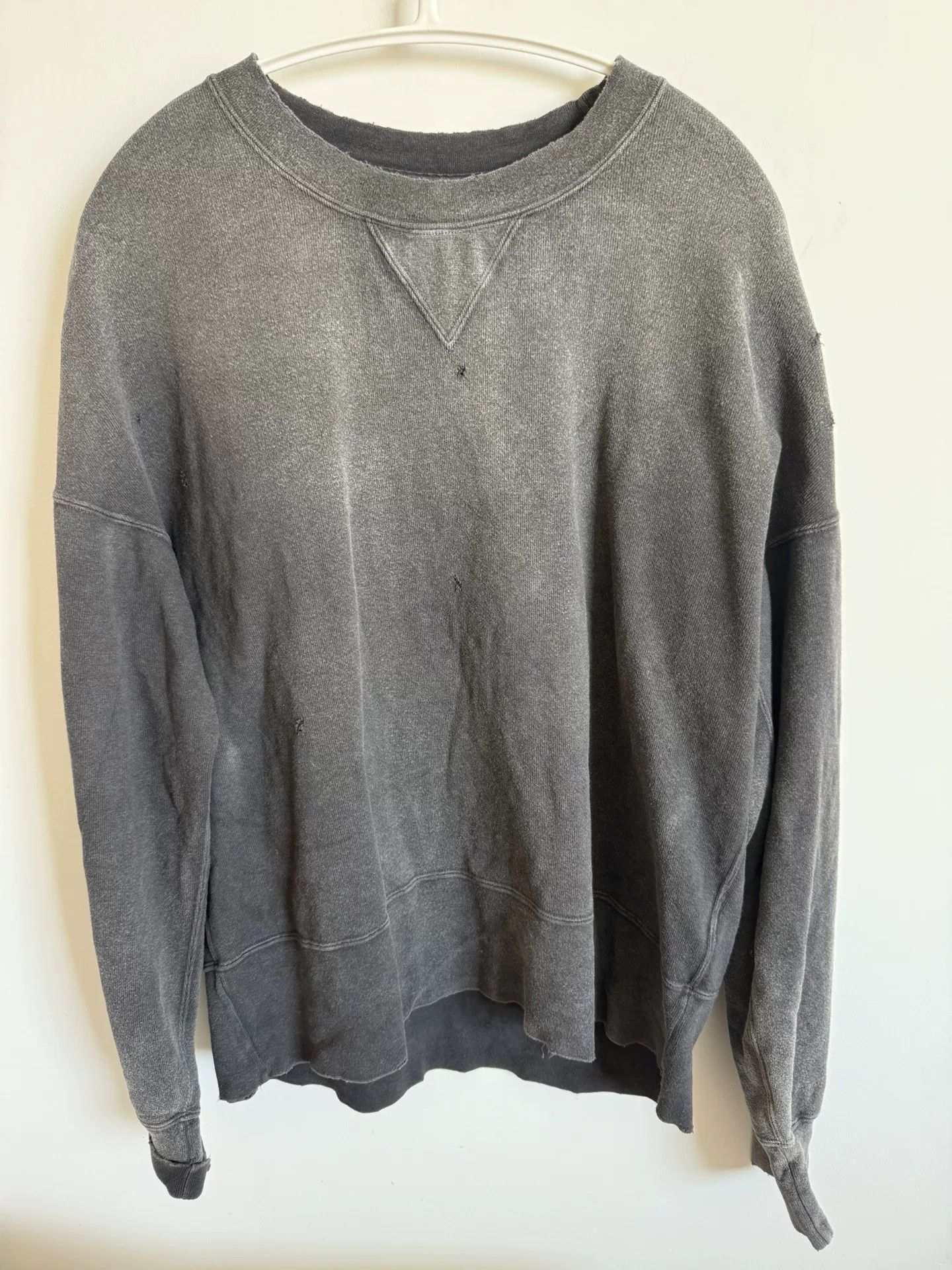 Visvim Visvim Distressed Gray Crewneck Sweatshirt Size US M / EU 48-50 / 2 - 1 Thumbnail