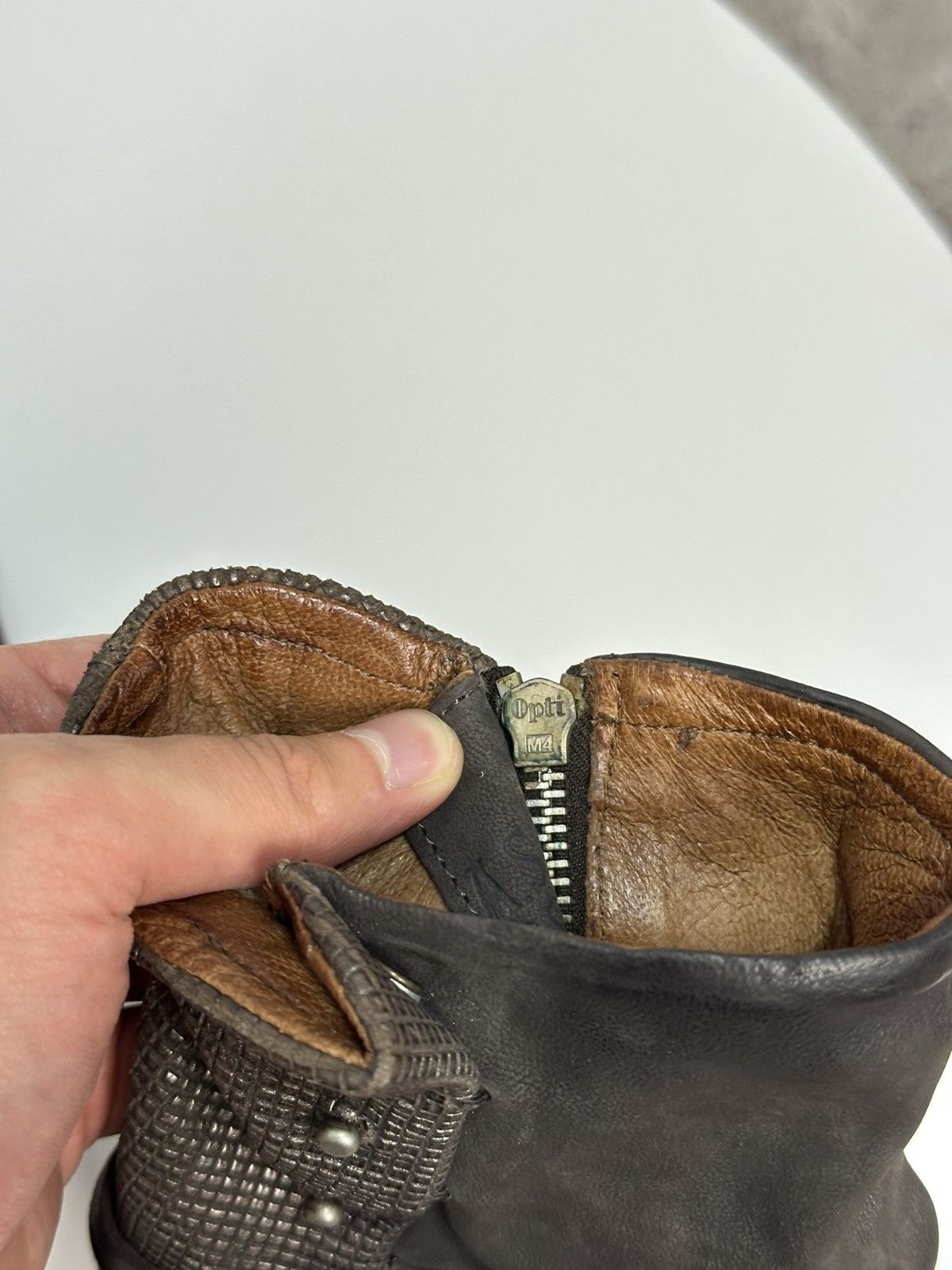 A.S.98 Vintage AS 98 Rick Owens Style Zip Ankle Leather Biker Boots Size US 9 / IT 39 - 14 Thumbnail