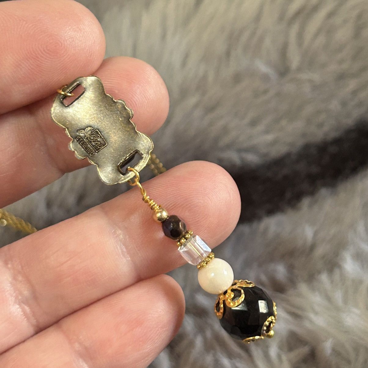 Handmade Handcrafted elegant repurpose vintage dangle necklace Size ONE SIZE - 7 Thumbnail