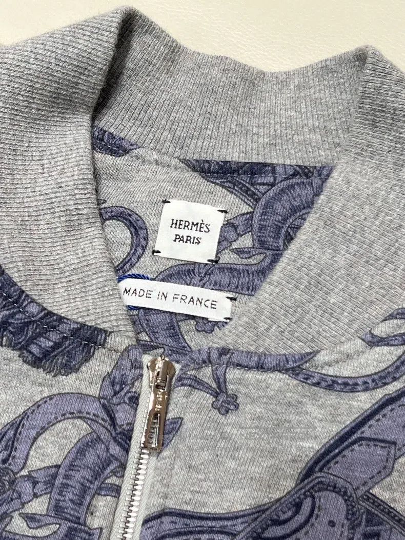 Hermes Hermes Equestrian Pattern Zip-Up Sweatshirt Knit Cardigan Size XXS / US 00 / IT 34 - 4 Thumbnail