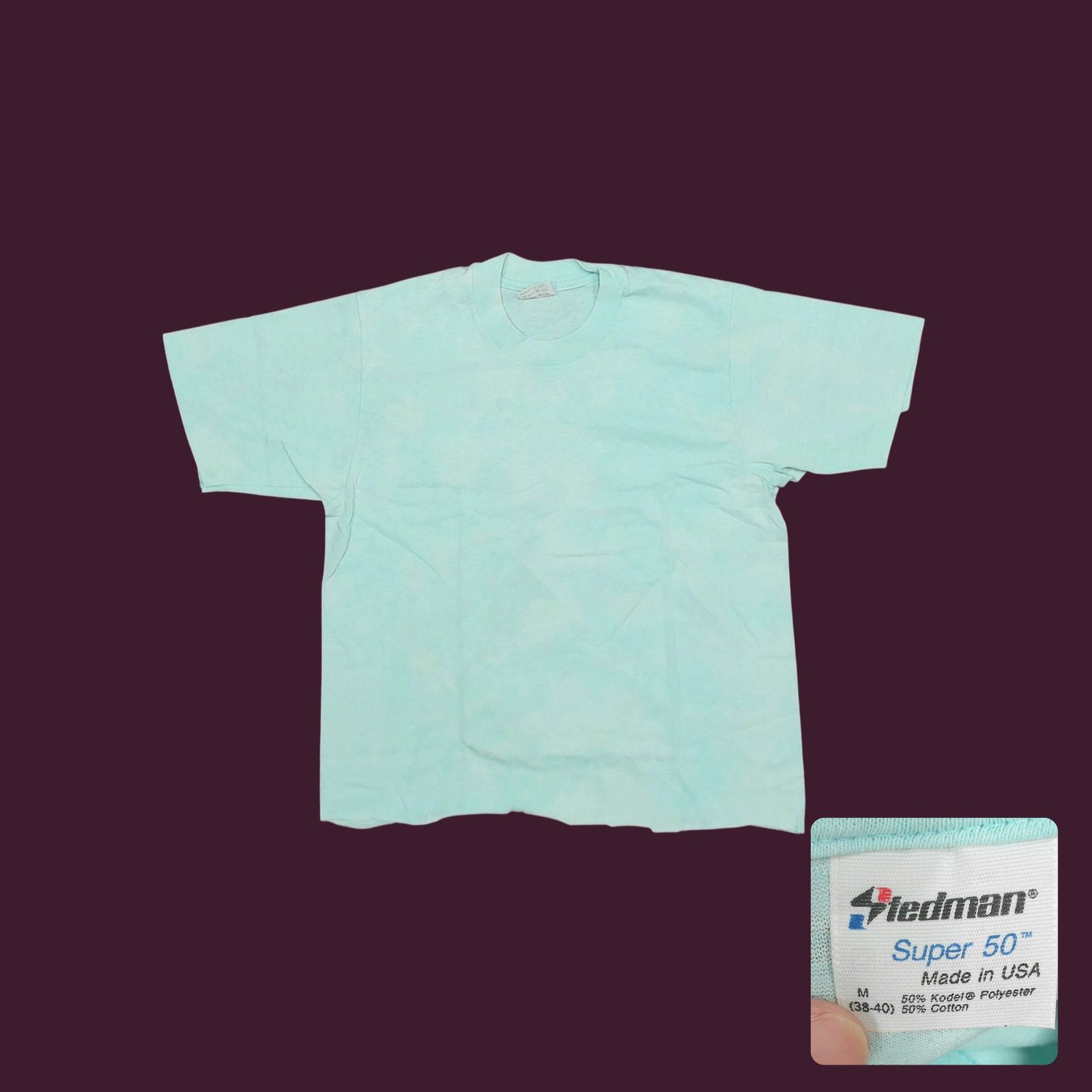 Vintage Vintage 1980s Stedman Single Stitch Reworked Crop Top Size M / US 6-8 / IT 42-44 - 1 Thumbnail
