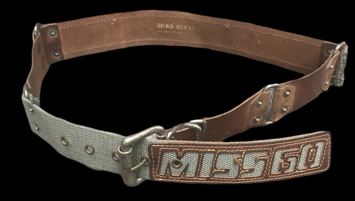 Miss Sixty MISS SIXTY Hybrid Leather Canvas Belt Size ONE SIZE - 1 Thumbnail
