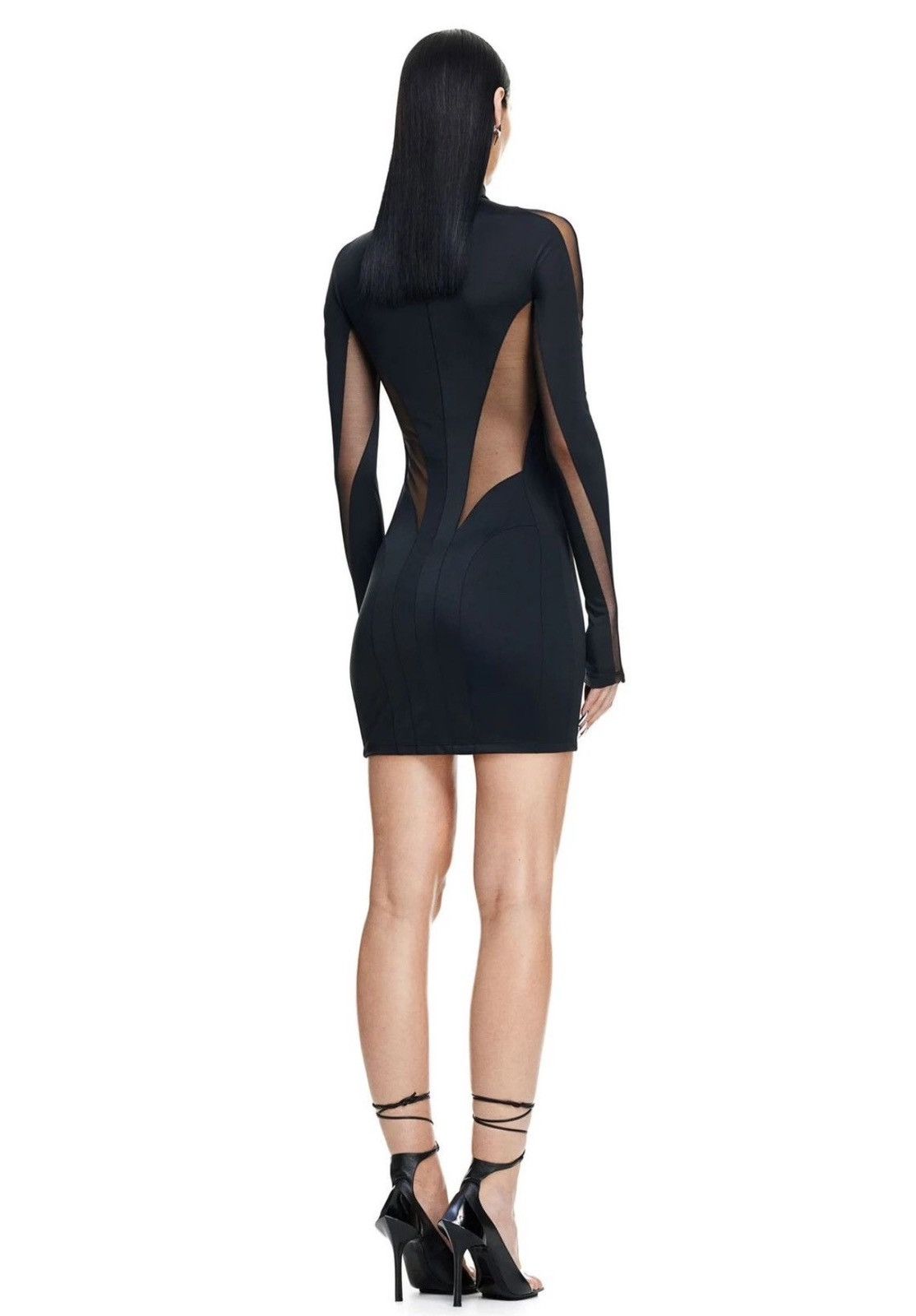 H&M × Mugler × Thierry Mugler Mugler x H&M Mini Dress With Mesh Inserts Size M Size M / US 6-8 / IT 42-44 - 5 Thumbnail