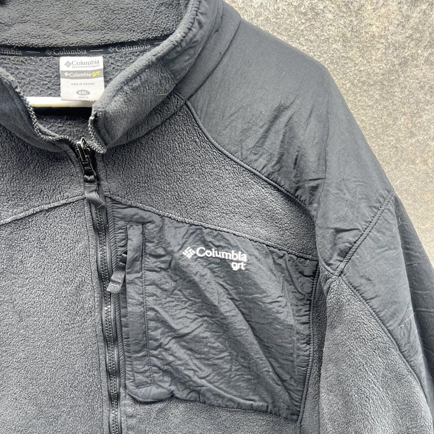 Vintage Columbia GRT Interchange Jacket Mens 2XL Black Fleece Full Zip Outdoor Hiking Jacket Size US XXL / EU 58 / 5 - 4 Thumbnail