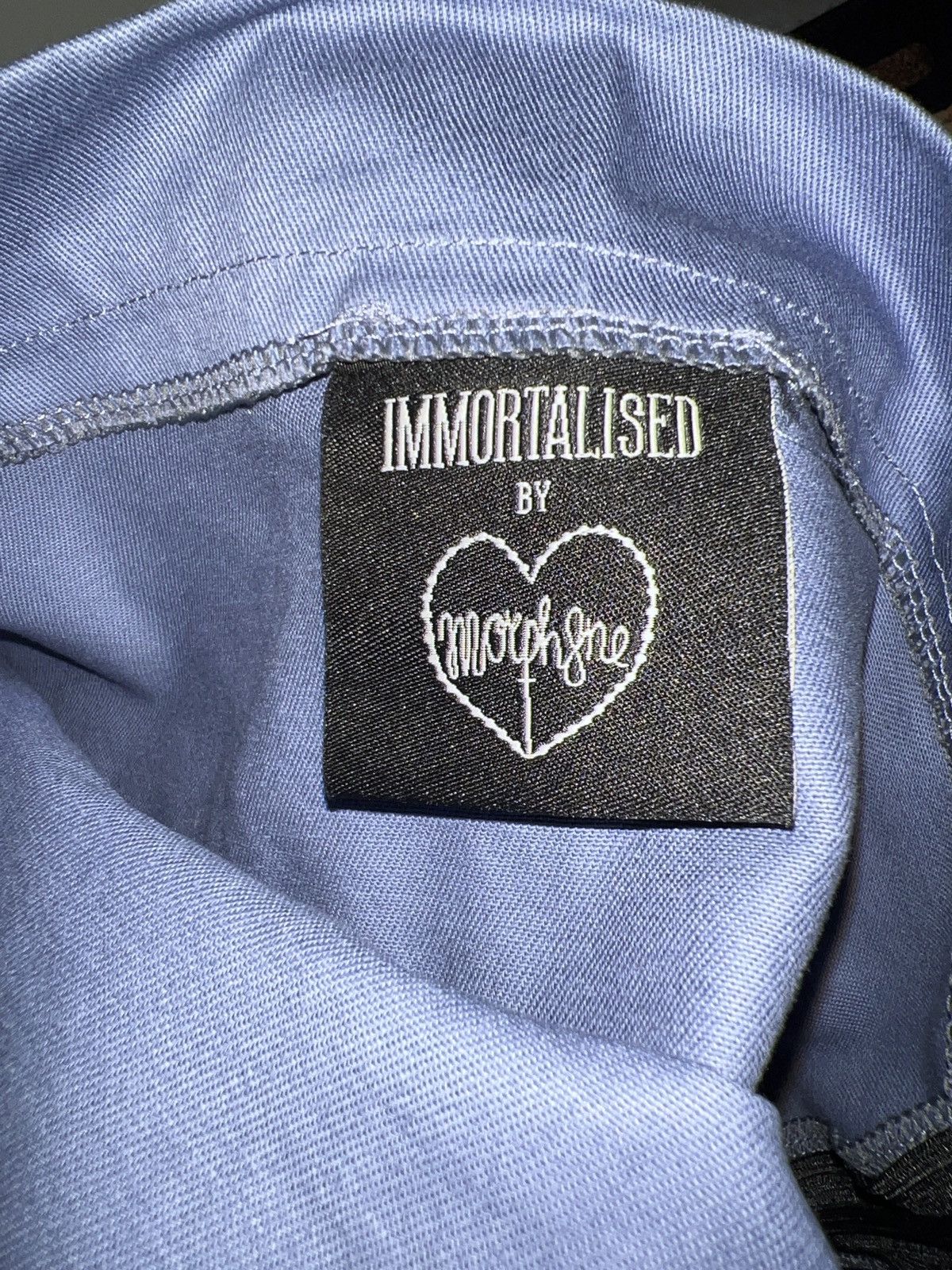 Japanese Brand Rare Morph8ne blue hearts mini skirt 💙🖤 Size 26" / US 2 / IT 38 - 6 Thumbnail