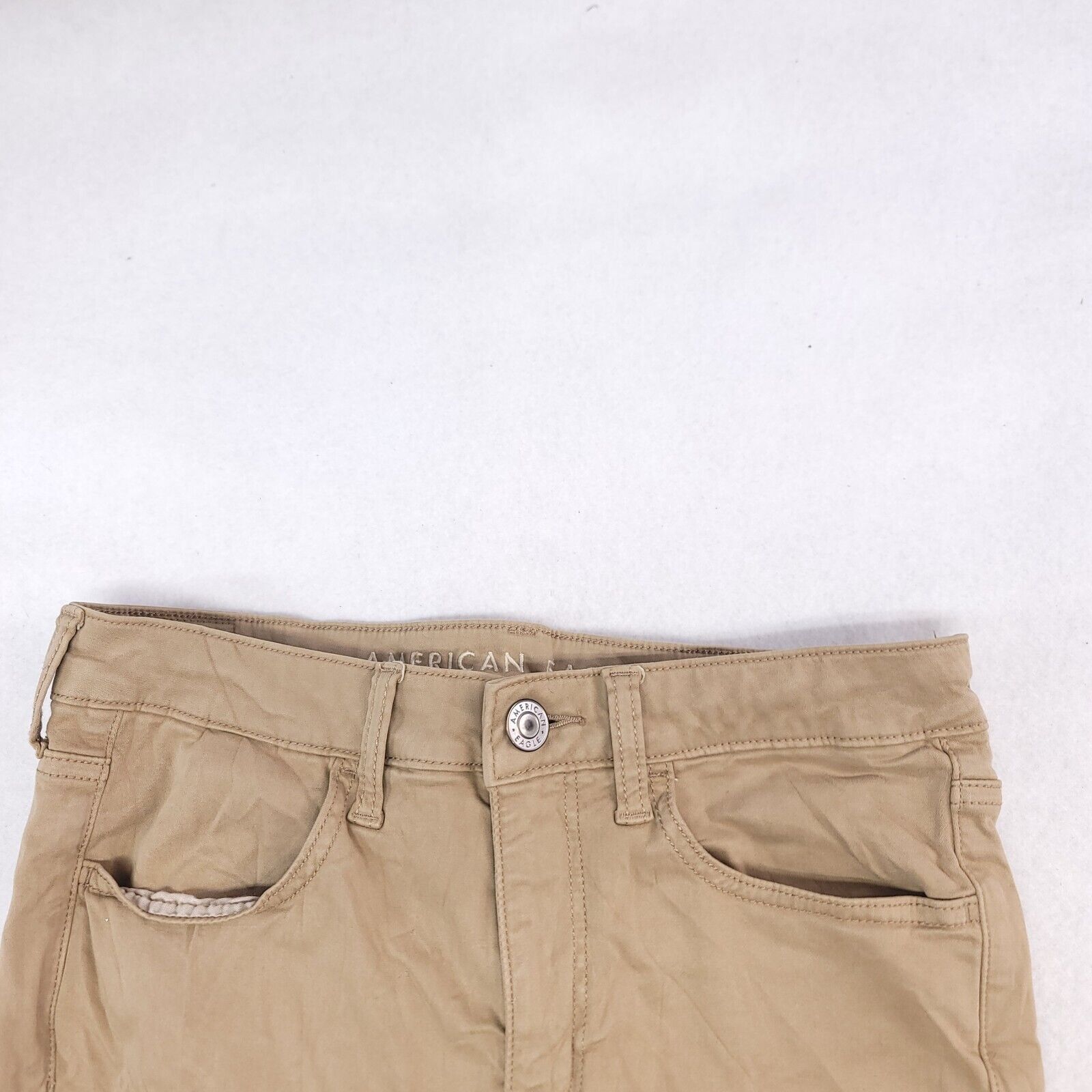 American Eagle Outfitters American Eagle Casual Button Chino Pants Womens Size 6 Beige Size 28" / US 6 / IT 42 - 1 Thumbnail