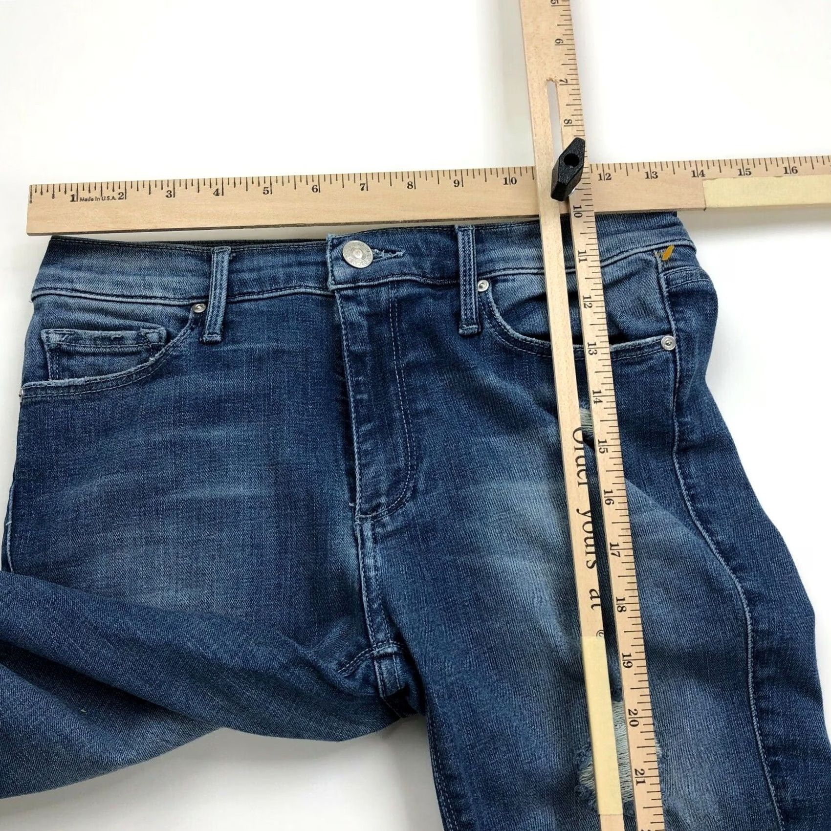 Vintage VINTAGE Black Orchid Los Angeles Amber Zipper Skinny 27 Tag Jeans Womens 27 27W 27L Zip Denim Blue Cotton Blend Stretch Size 27" / US 4 / IT 40 - 5 Thumbnail