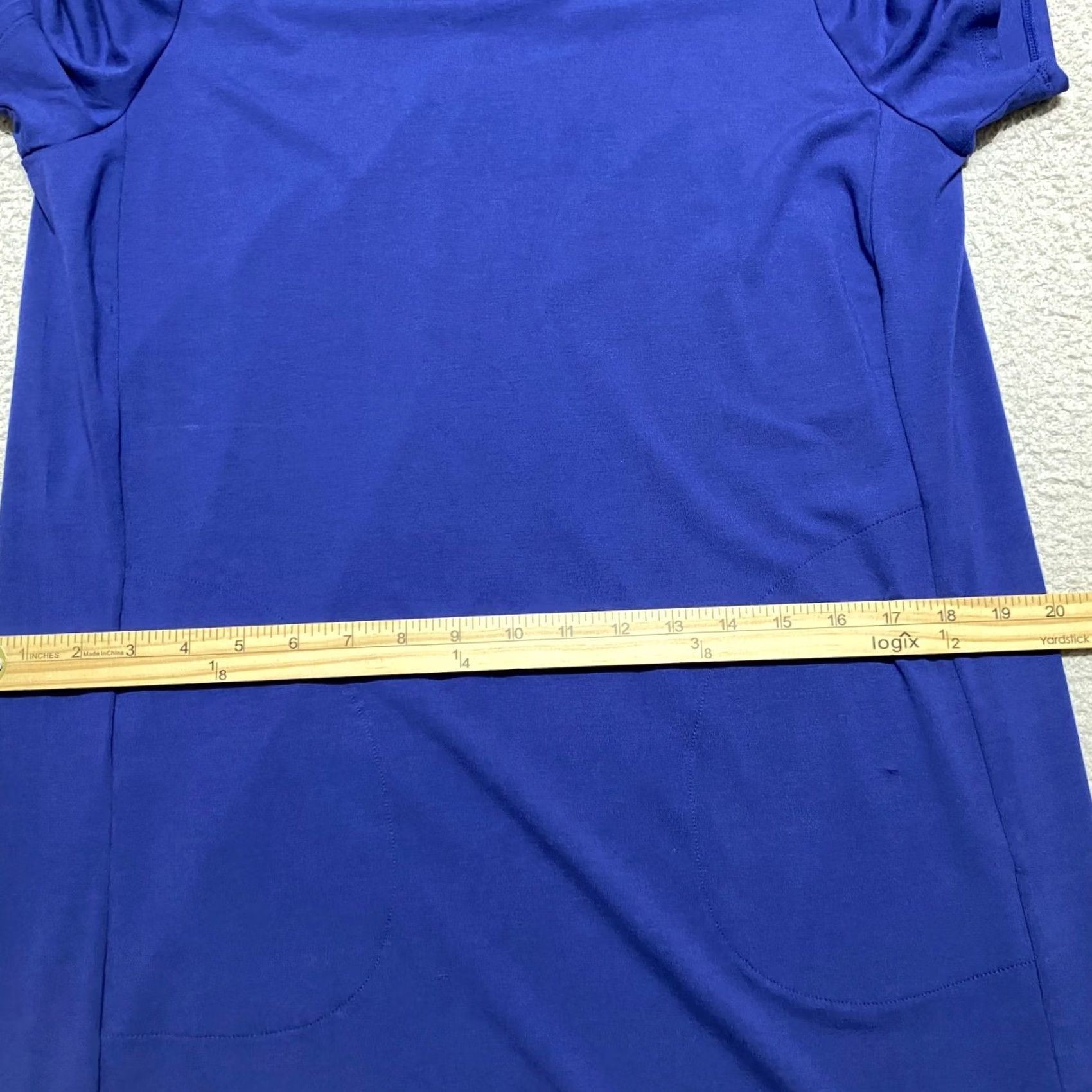 J. Jill J. Jill Shirt Dress Womens Medium Blue Wearever Collection Shift Short Sleeve Knee Length Casual Dress Size M / US 6-8 / IT 42-44 - 6 Thumbnail