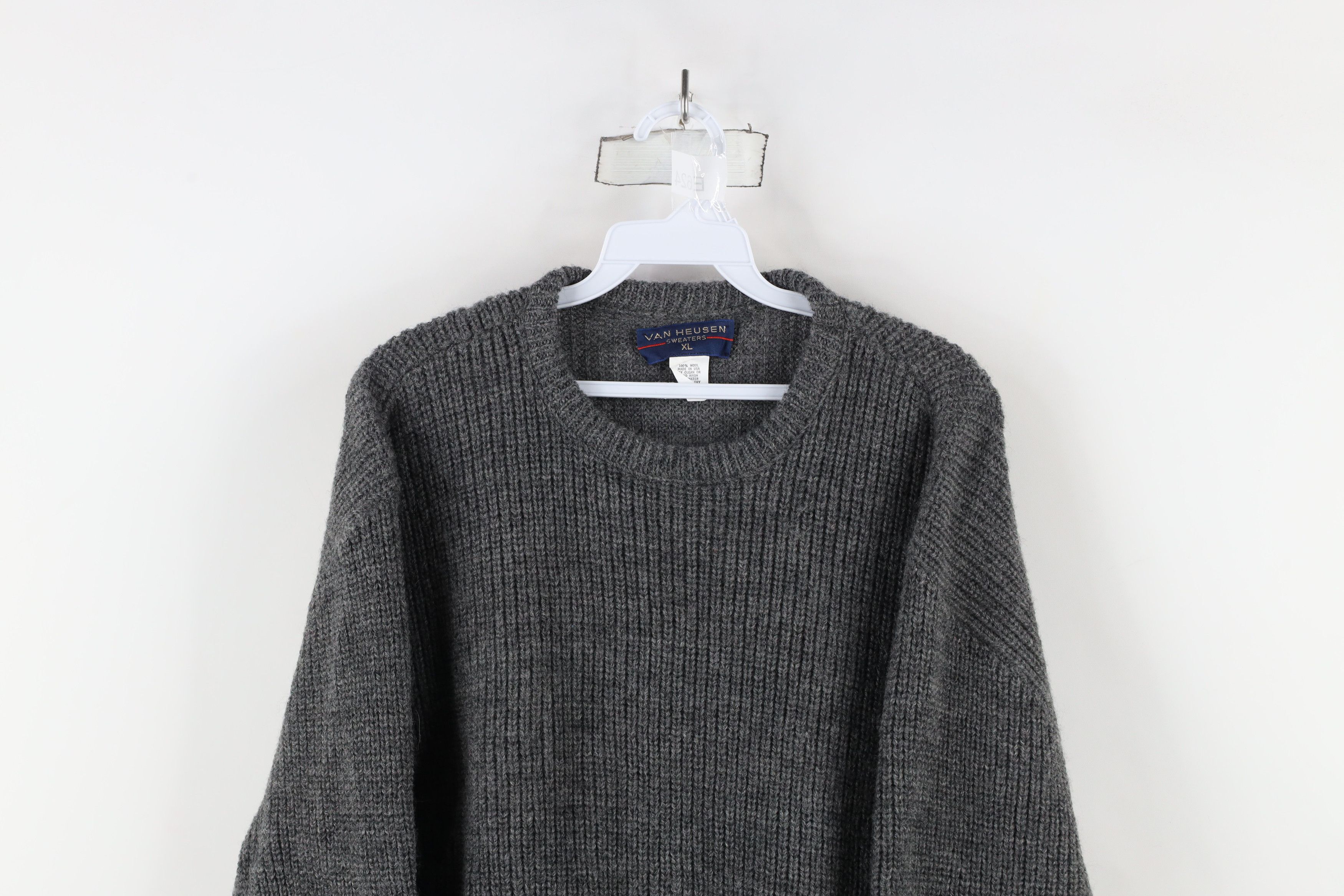 Vintage Vintage 90s Streetwear Chunky Ribbed Knit Sweater USA Gray Size XL / US 12-14 / IT 48-50 - 2 Thumbnail