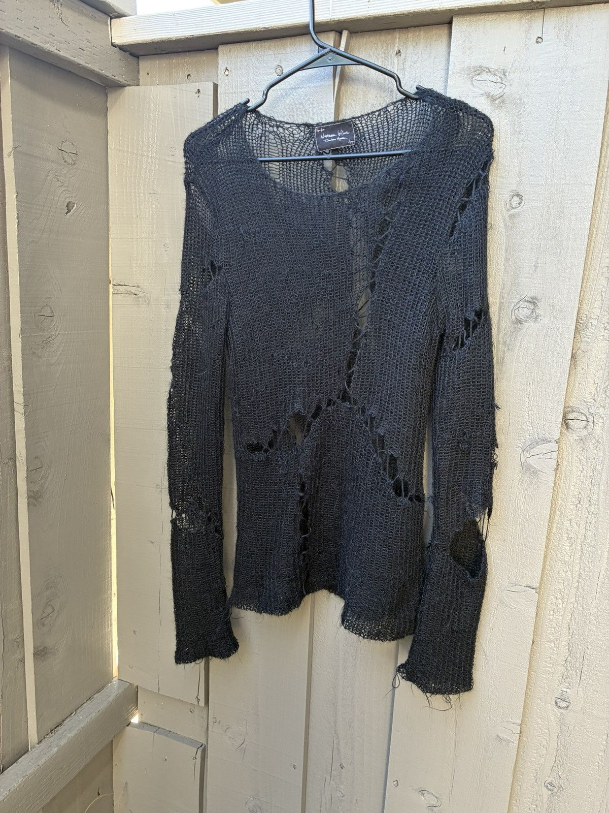 Number (N)ine Number nine destroyed knit | Grailed