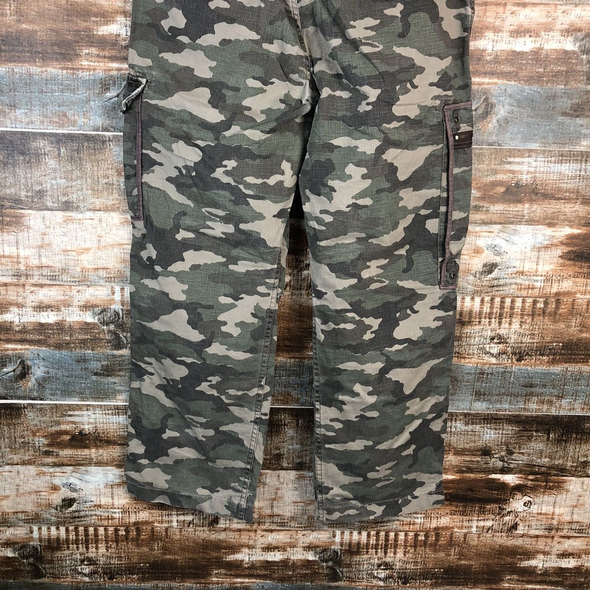 Japanese Brand DL Rush Hour Camo Green Cargo Multipocket Pants #C212 Size US 34 / EU 50 - 15 Thumbnail