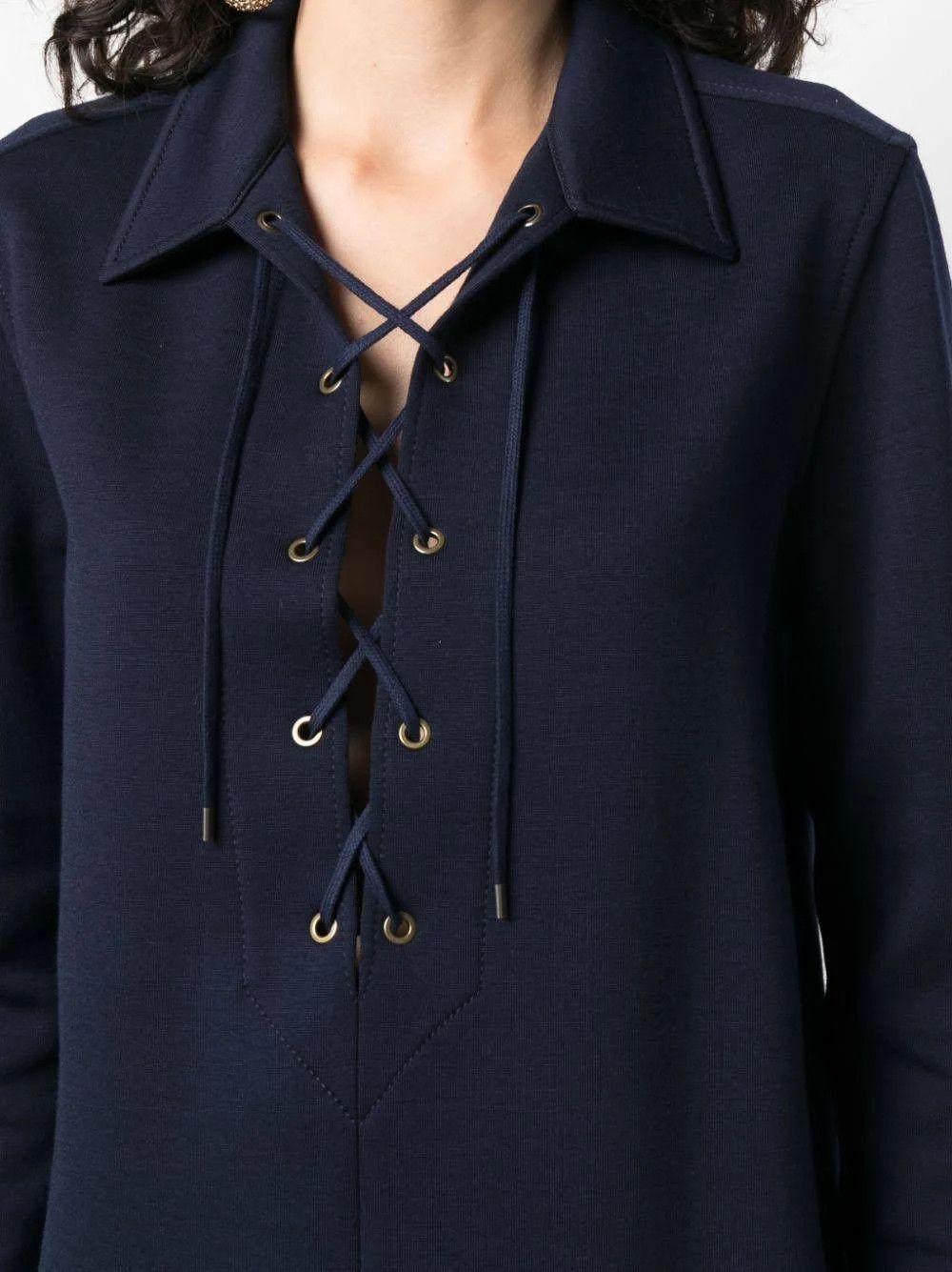 Saint Laurent Paris o1s1wg111124 Overshirt In Jersey in Blue Size M / US 6-8 / IT 42-44 - 5 Thumbnail