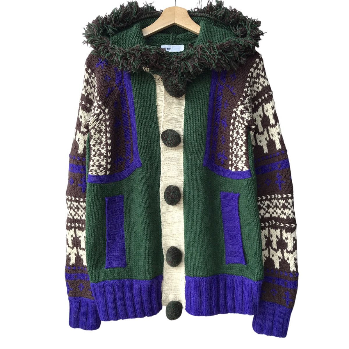 Issey Miyake × Japanese Brand × Ne-Net Ne-Net Japan Issey Miyake Design Knitted Hooded Sweater Size US M / EU 48-50 / 2 - 1 Thumbnail